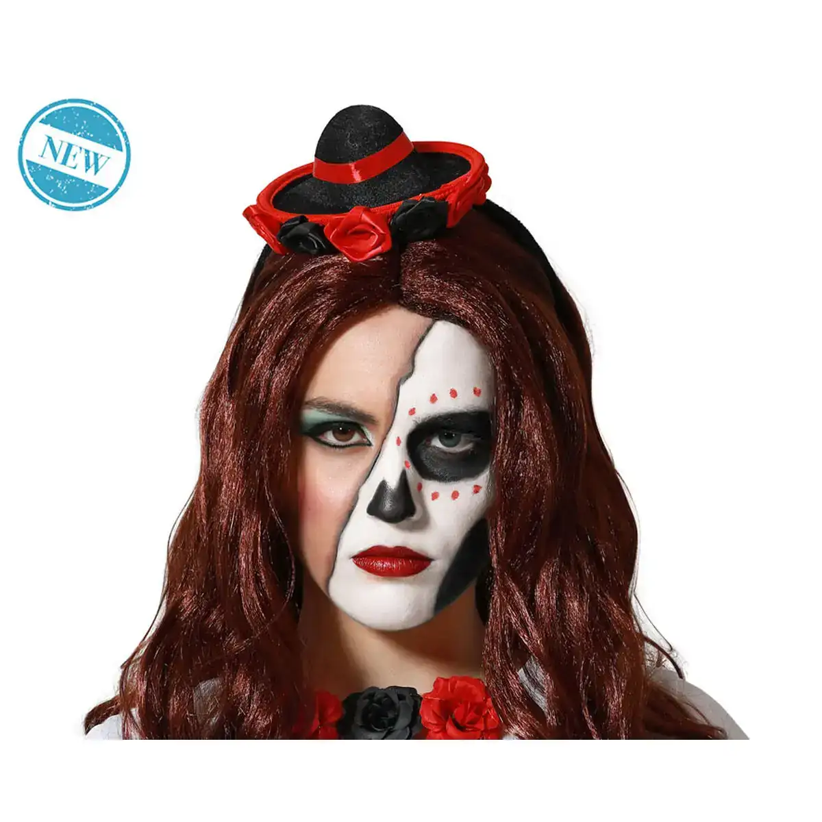 Serre tete rouge noir chapeau mini halloween_9923. DIAYTAR COTE D'IVOIRE - Votre Destination de Shopping Authentique au Côte d'Ivoire. Plongez dans notre boutique en ligne pour découvrir des produits qui célèbrent la riche culture et l'artisanat du pays.