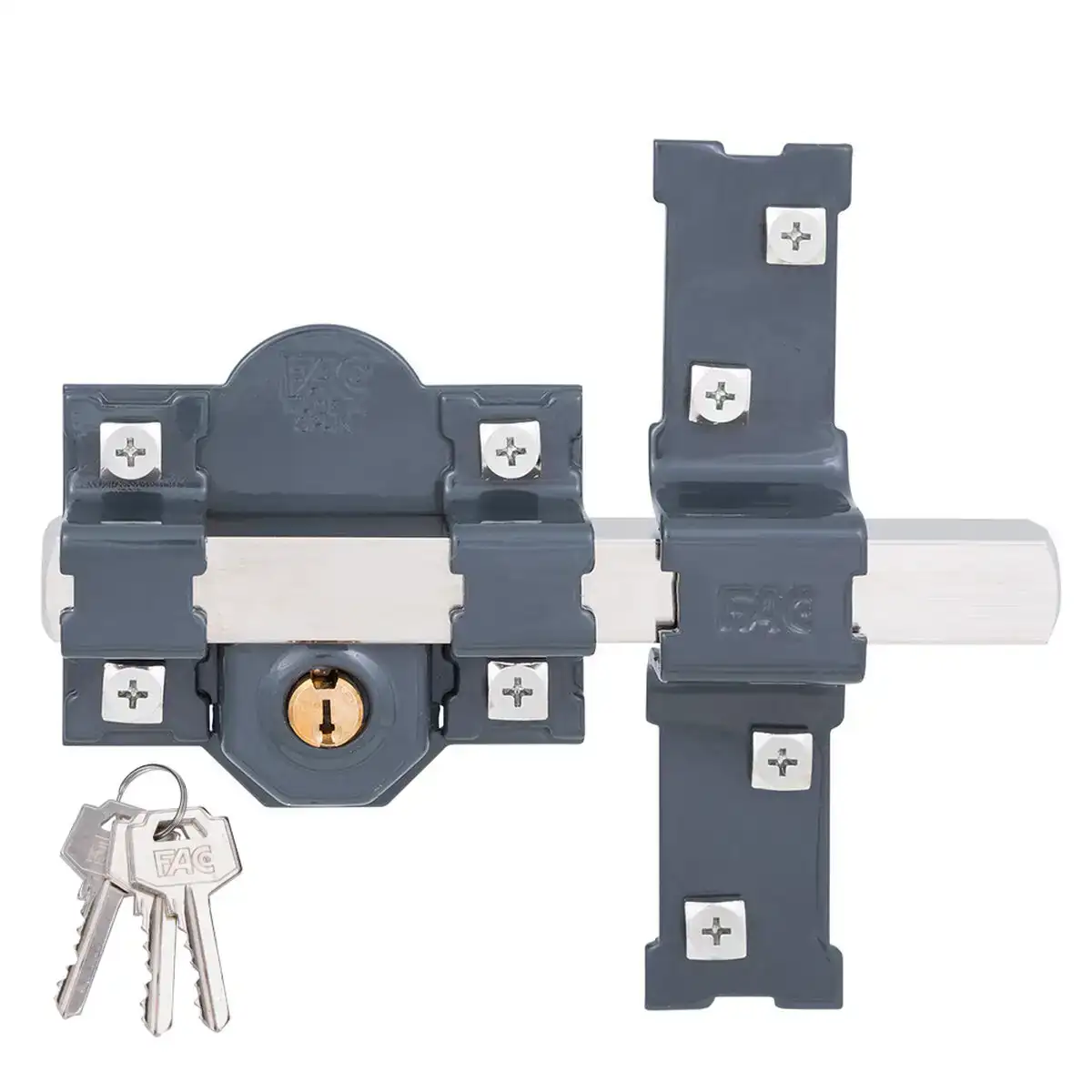 Serrure de securite fac 201 l 80 acier gris fonce 50 mm 80 mm_1965. DIAYTAR COTE D'IVOIRE - Votre Passage vers l'Éclat et la Beauté. Explorez notre boutique en ligne et trouvez des produits qui subliment votre apparence et votre espace.
