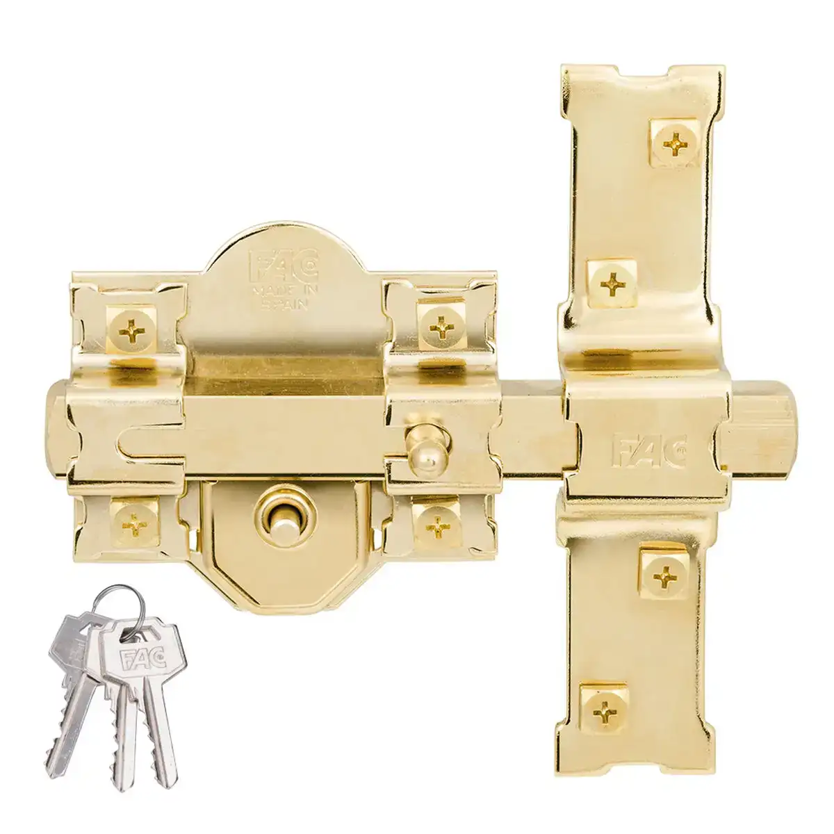 Serrure de securite fac 301 r 80 dore acier 50 mm 80 mm_6150. DIAYTAR COTE D'IVOIRE - Où Chaque Produit est une Histoire à Raconter. Découvrez notre sélection de produits qui vous permettent de créer votre propre récit à travers vos achats.