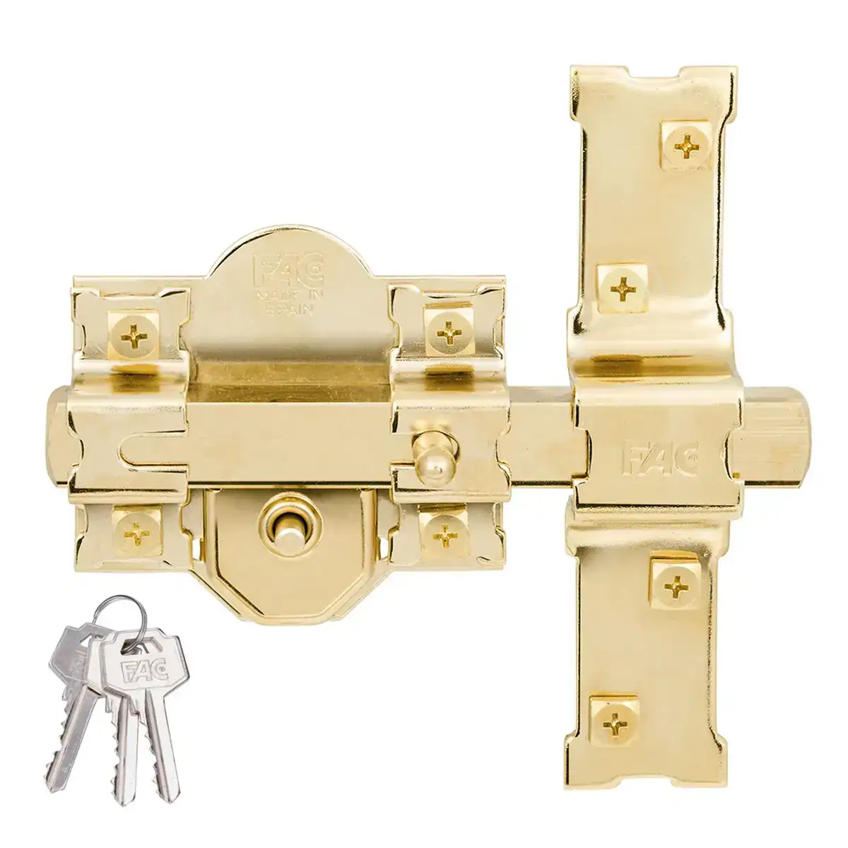 Serrure de securite fac 301 rp 80 dore acier 50 mm 80 mm_4713. DIAYTAR COTE D'IVOIRE - Où Chaque Produit a son Histoire. Découvrez notre gamme de produits, chacun portant en lui le récit de l'artisanat et de la passion, pour vous offrir une expérience de shopping authentique.
