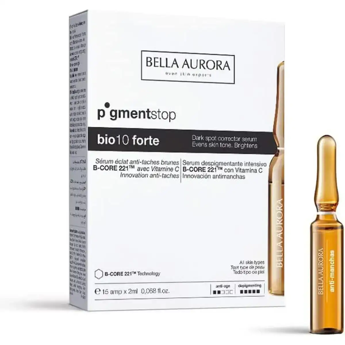 Serum depigmentant bella aurora forte ampoules 15 ml x 2_2615. DIAYTAR COTE D'IVOIRE - Votre Boutique en Ligne, Votre Choix Illimité. Parcourez nos rayons et découvrez des produits qui vous inspirent, de la mode à la maison et bien plus.
