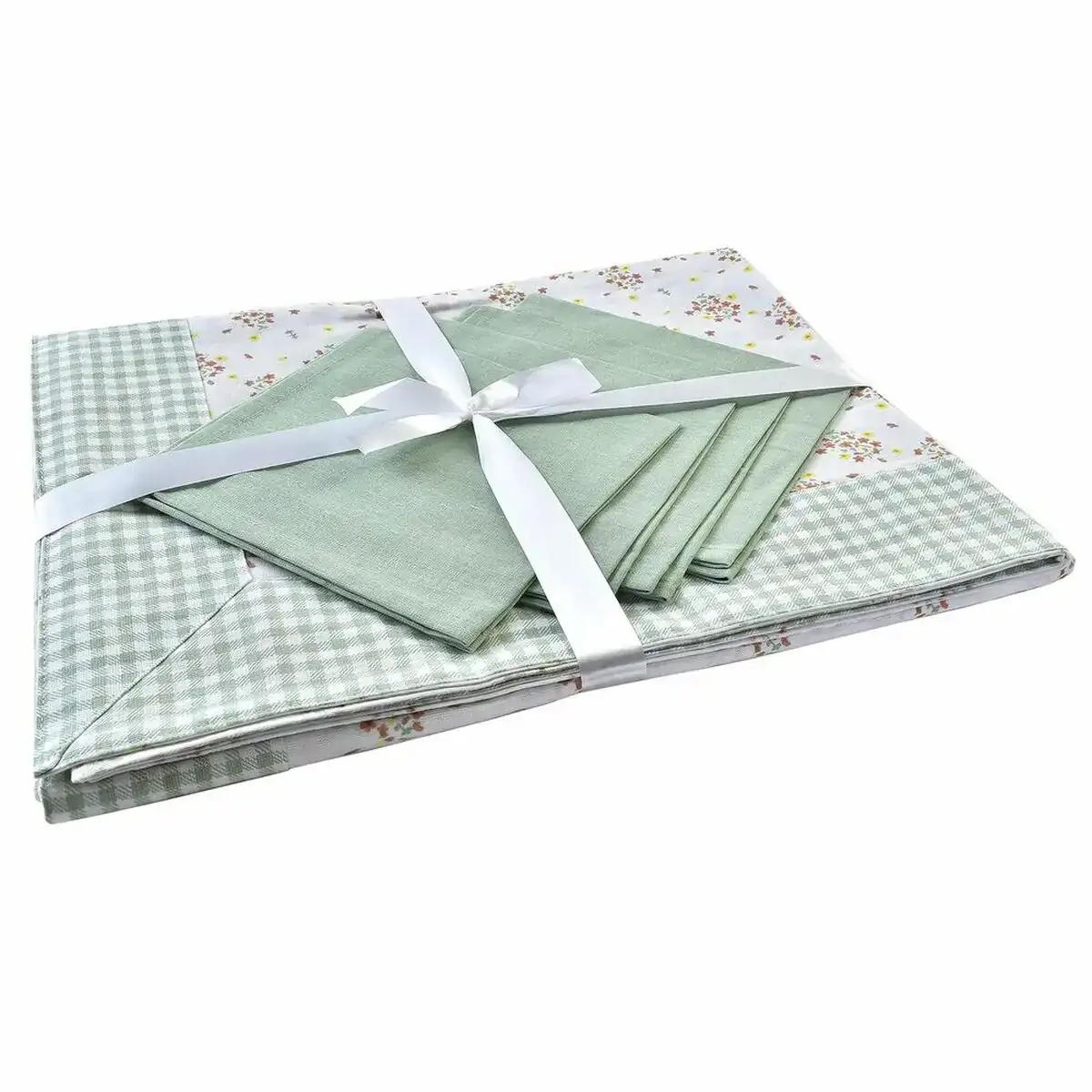 Service de linge de table dkd home decor fleurs vert 150 x 150 x 0 5 cm_6446. DIAYTAR COTE D'IVOIRE - Là où Chaque Achat a du Sens. Explorez notre gamme et choisissez des produits qui racontent une histoire, votre histoire.