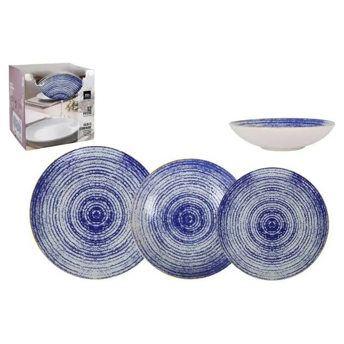 Service de vaisselle la mediterranea espiral porcelaine 12 pieces_3939. DIAYTAR COTE D'IVOIRE - Votre Passage vers le Raffinement. Plongez dans notre univers de produits exquis et choisissez des articles qui ajoutent une touche de sophistication à votre vie.