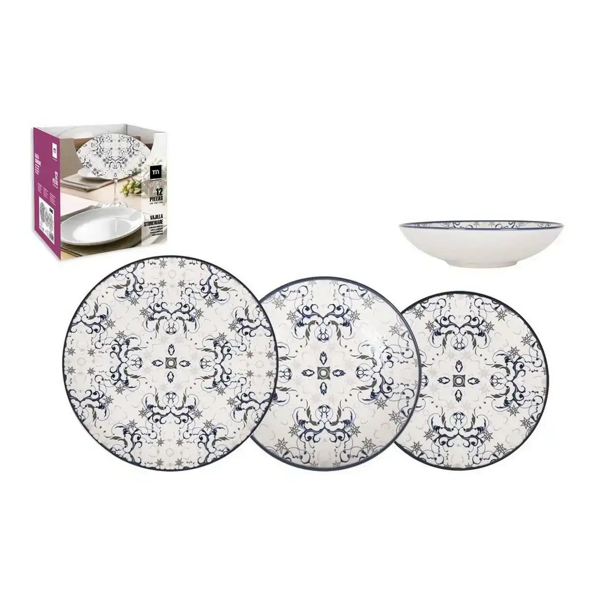 Service de vaisselle la mediterranea tesa 12 pieces porcelaine_7879. Bienvenue chez DIAYTAR COTE D'IVOIRE - Où Chaque Achat Fait une Différence. Découvrez notre gamme de produits qui reflètent l'engagement envers la qualité et le respect de l'environnement.