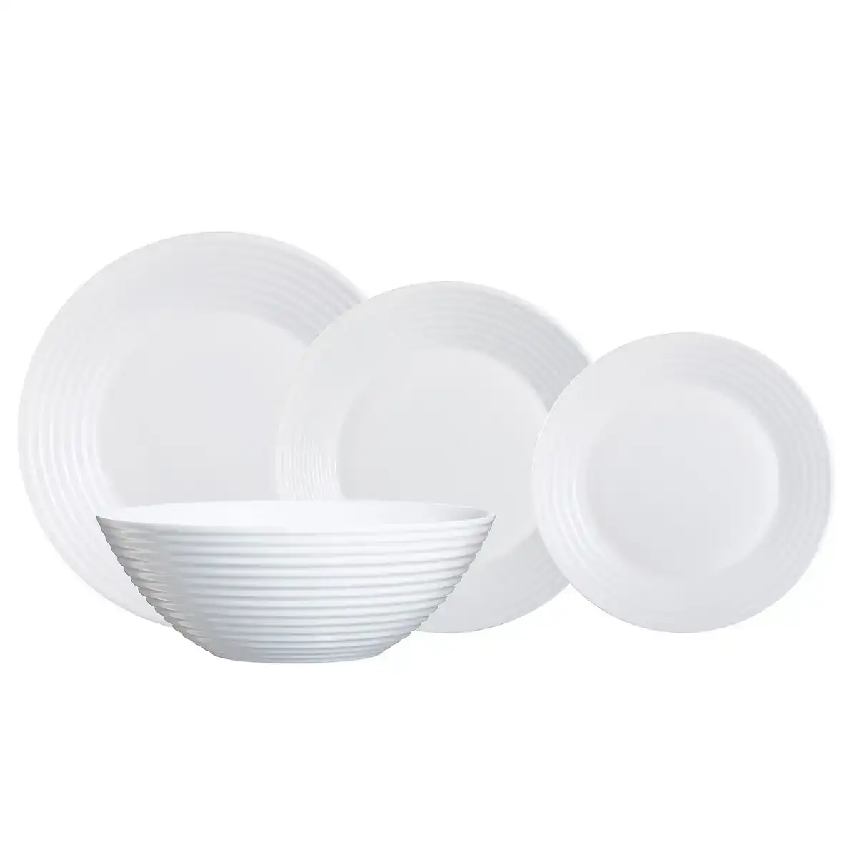 Service de vaisselle luminarc harena blanc verre 19 pieces_2482. DIAYTAR COTE D'IVOIRE - Où le Shopping est un Plaisir Engagé. Parcourez notre catalogue et choisissez des produits qui respectent vos valeurs et vos attentes.
