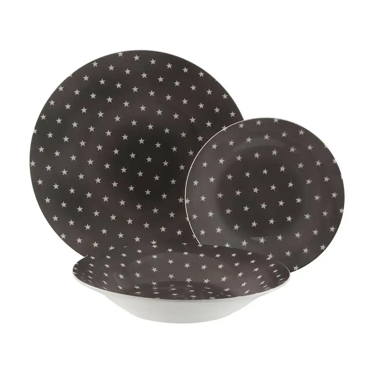 Service de vaisselle versa noir etoiles porcelaine 12 pieces_7160. DIAYTAR COTE D'IVOIRE - L'Art de Vivre le Shopping en Ligne. Découvrez notre plateforme intuitive et trouvez des produits qui vous inspirent et vous enchantent, à chaque clic.