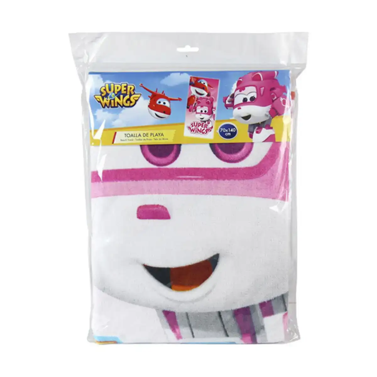 Serviette de plage rose super wings_1540. DIAYTAR COTE D'IVOIRE - L'Art de Choisir, l'Art de S'émerveiller. Explorez notre gamme de produits et laissez-vous émerveiller par des créations authentiques et des designs modernes.