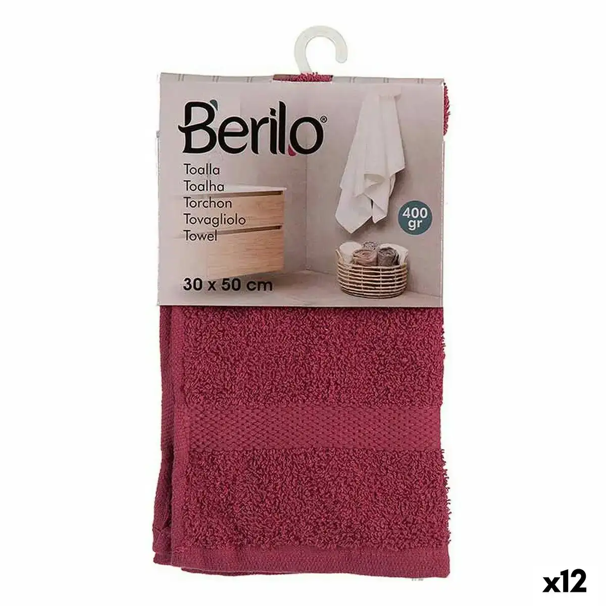 Serviette de toilette 30 x 0 5 x 50 cm bordeaux 12 unites _5981. DIAYTAR COTE D'IVOIRE - Où Choisir est une Célébration de l'Artisanat Local. Découvrez notre boutique en ligne et choisissez des produits qui incarnent la passion des artisans sénégalais.