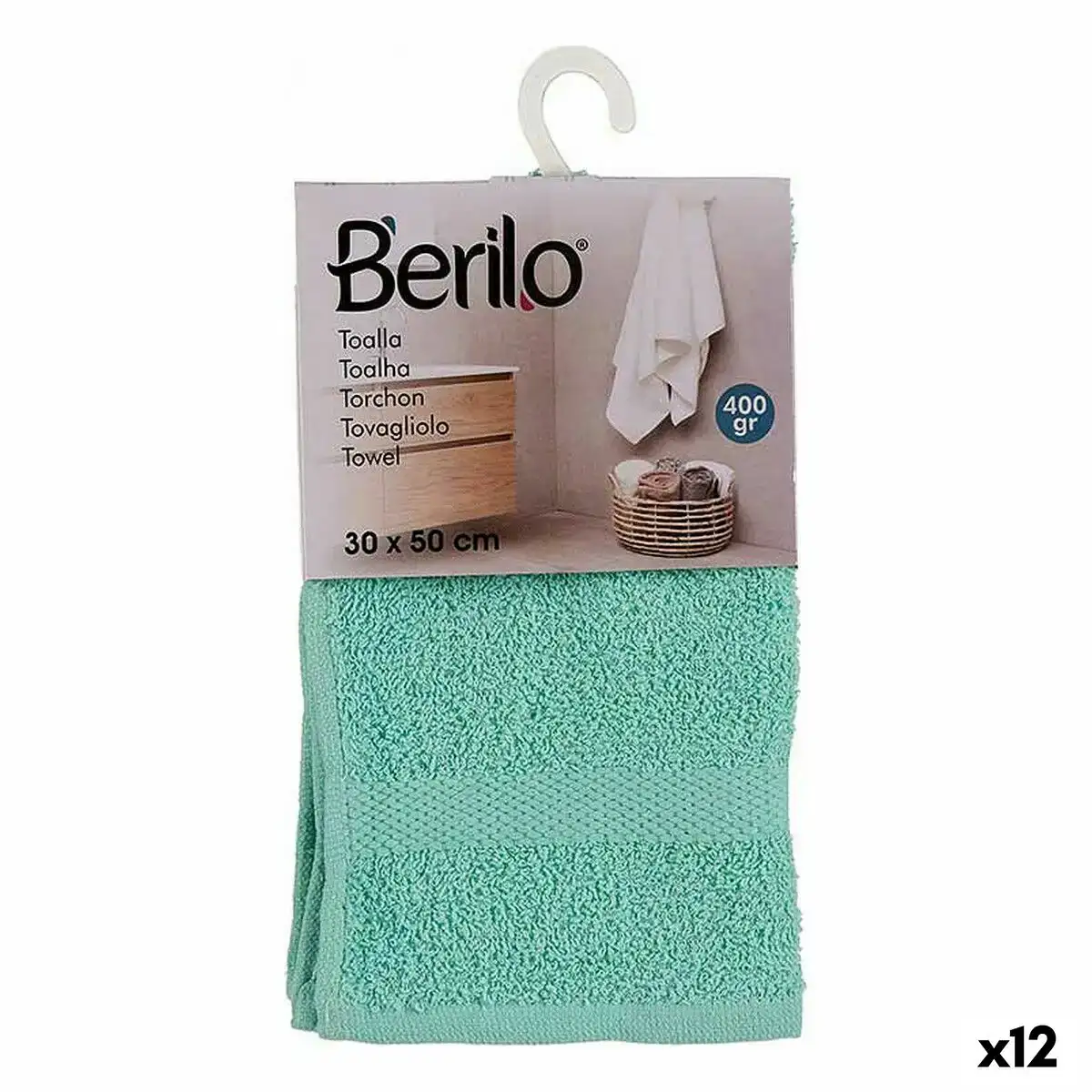 Serviette de toilette 30 x 0 5 x 50 cm turquoise 12 unites _7509. Bienvenue sur DIAYTAR COTE D'IVOIRE - Où l'Authenticité Rencontre le Confort. Plongez dans notre univers de produits qui allient tradition et commodité pour répondre à vos besoins.