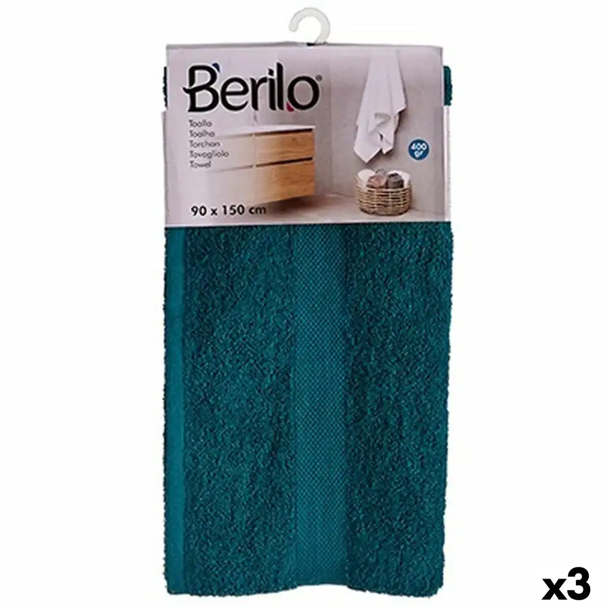 Serviette de toilette 90 x 150 cm bleu 3 unites _3049. DIAYTAR COTE D'IVOIRE - Votre Univers Shopping Éclectique. Explorez nos offres variées et découvrez des articles qui embrassent la diversité et la polyvalence de vos besoins.