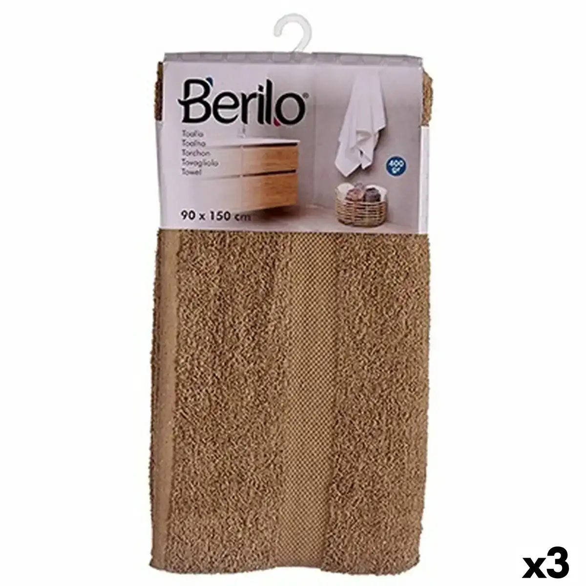 Serviette de toilette 90 x 150 cm camel 3 unites _5976. DIAYTAR COTE D'IVOIRE - Votre Destination Shopping d'Exception. Parcourez nos rayons virtuels et choisissez des produits qui incarnent l'excellence et la diversité.