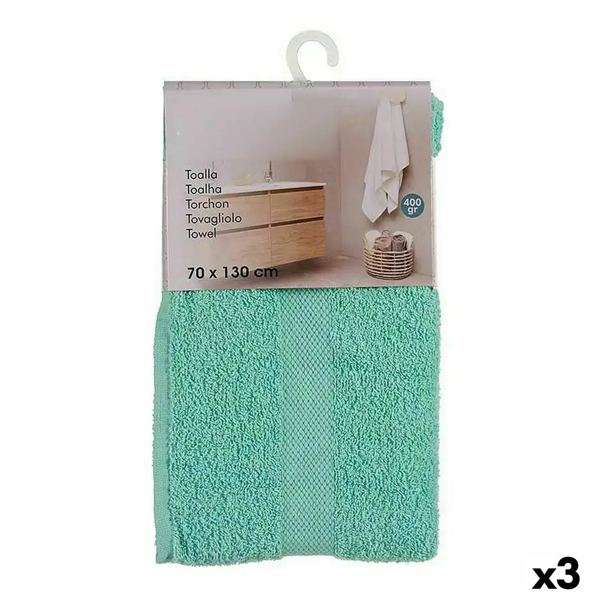 Serviette de toilette turquoise 70 x 0 5 x 130 cm 3 unites _9161. Entrez dans le Monde de DIAYTAR COTE D'IVOIRE - Où la Satisfaction est la Priorité. Explorez notre sélection pensée pour vous offrir une expérience de shopping qui va au-delà de vos attentes.