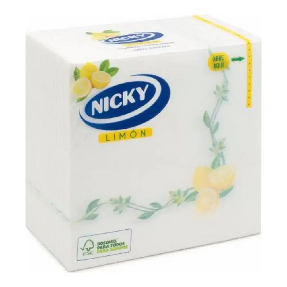 Serviette en papier nicky maxi blanche citron_7451. DIAYTAR COTE D'IVOIRE - Où Chaque Détail Fait la Différence. Parcourez notre sélection soignée et choisissez des articles qui rehaussent votre quotidien, du fonctionnel à l'esthétique.