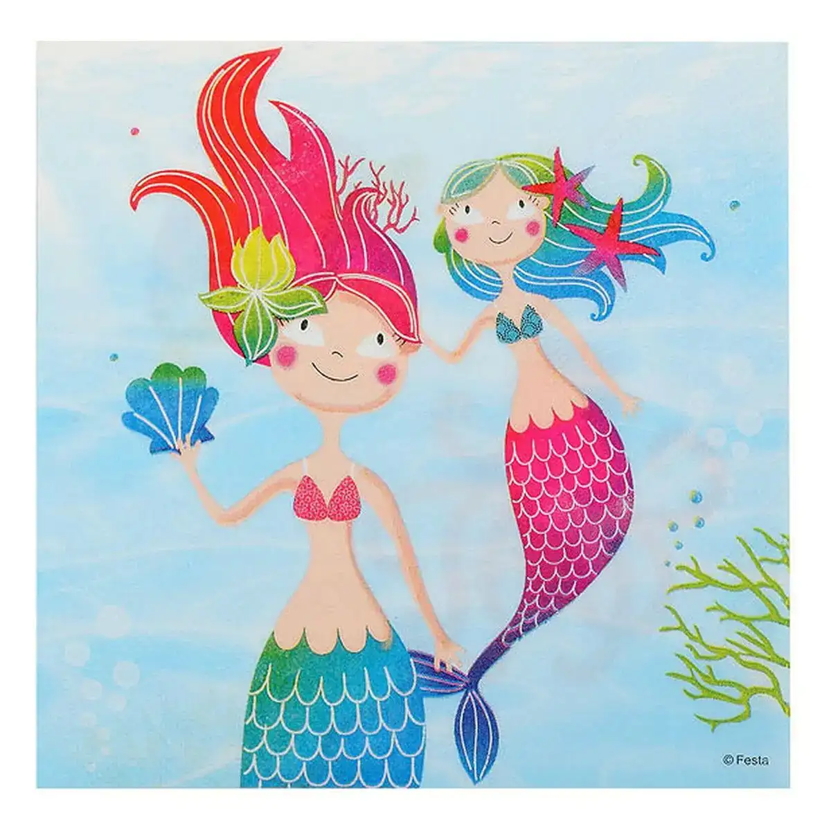 Servillettes multicouleur 33 x 33 cm sirene 20 unites_7890. DIAYTAR COTE D'IVOIRE - Là où Choisir est un Acte d'Amour pour la Culture Côte d'Ivoireaise. Explorez notre gamme et choisissez des produits qui célèbrent la richesse de notre patrimoine.