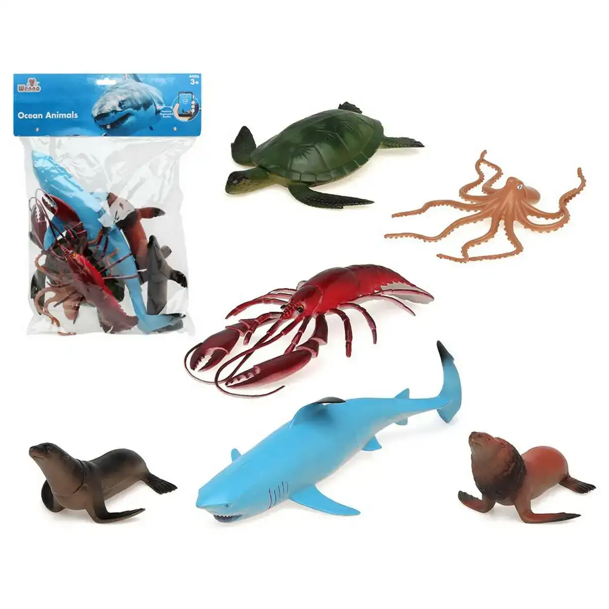 Set animaux sauvages ocean 6 pieces_2923. DIAYTAR COTE D'IVOIRE - Votre Portail Vers l'Exclusivité. Explorez notre boutique en ligne pour découvrir des produits uniques et raffinés, conçus pour ceux qui recherchent l'excellence.