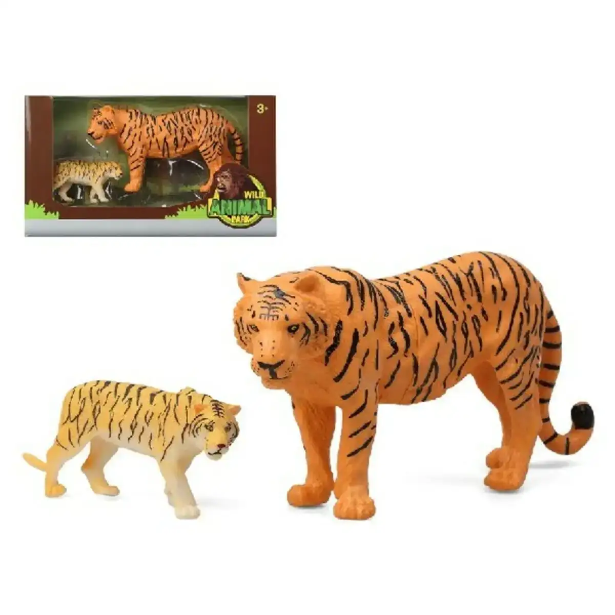 Set animaux sauvages tigre 2 pcs _1230. DIAYTAR COTE D'IVOIRE - L'Art de Choisir, l'Art de Se Distinquer. Naviguez à travers notre catalogue et choisissez des produits qui ajoutent une note d'élégance à votre style unique.