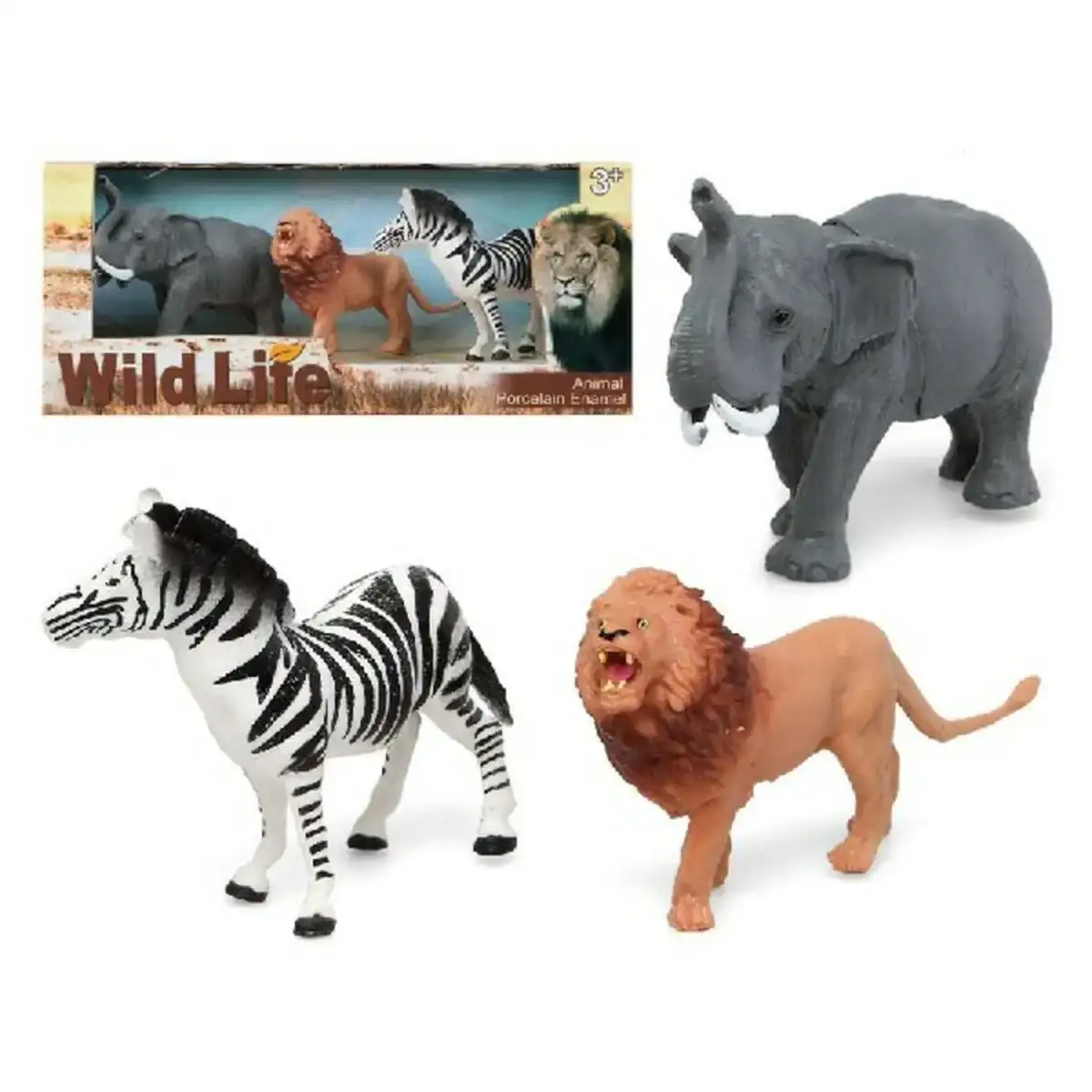 Set animaux sauvages zebre elephant lion 28 x 12 cm 3 unites 3 pcs _2637. Bienvenue sur DIAYTAR COTE D'IVOIRE - Où l'Élégance Rencontrer la Tradition. Explorez notre gamme variée et trouvez des articles qui marient le chic moderne au charme ancestral.