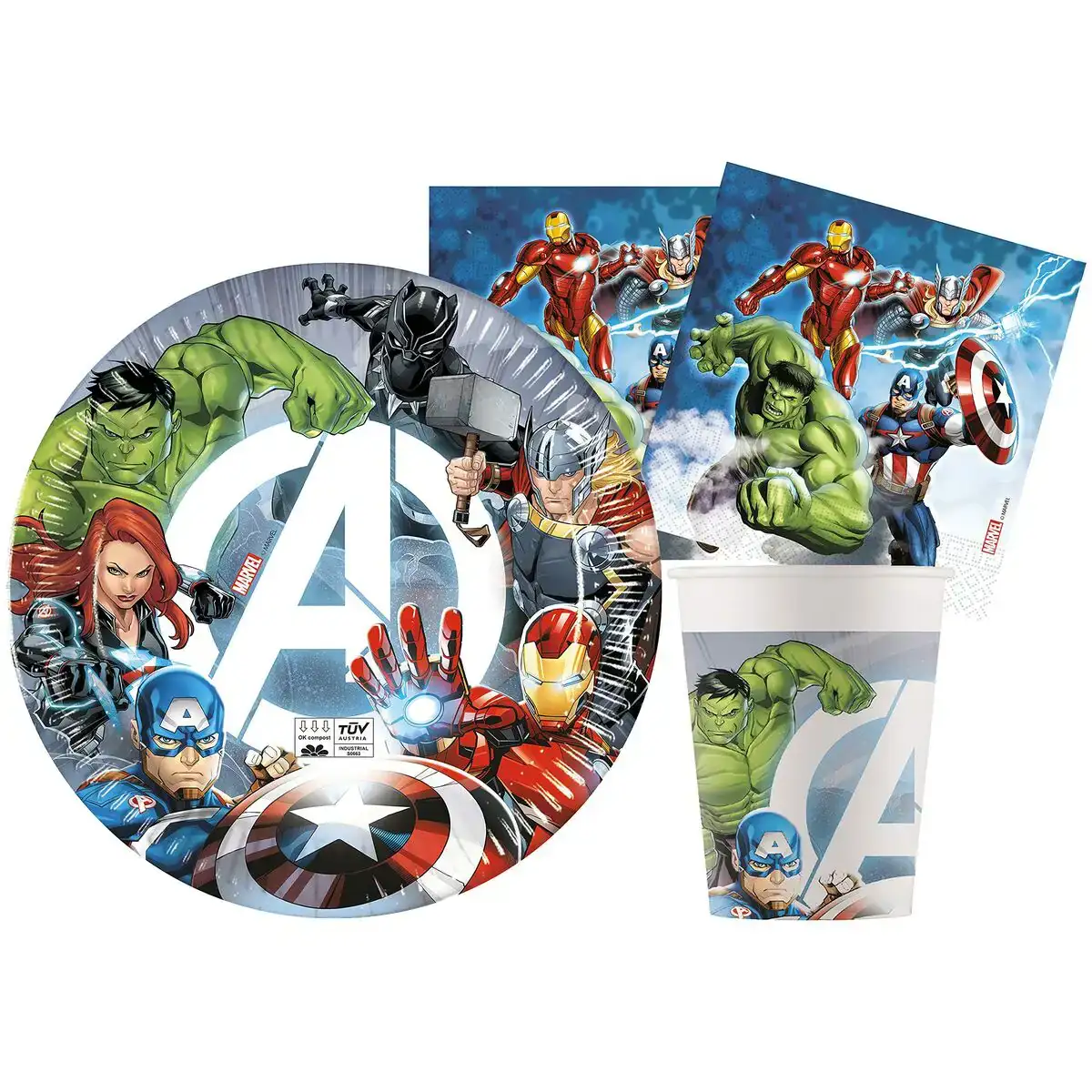 Set d articles de fete the avengers multicouleur reconditionne a _6886. Bienvenue chez DIAYTAR COTE D'IVOIRE - Où Chaque Produit a son Histoire. Découvrez notre sélection unique et trouvez des articles qui racontent la richesse culturelle et artistique du Côte d'Ivoire.