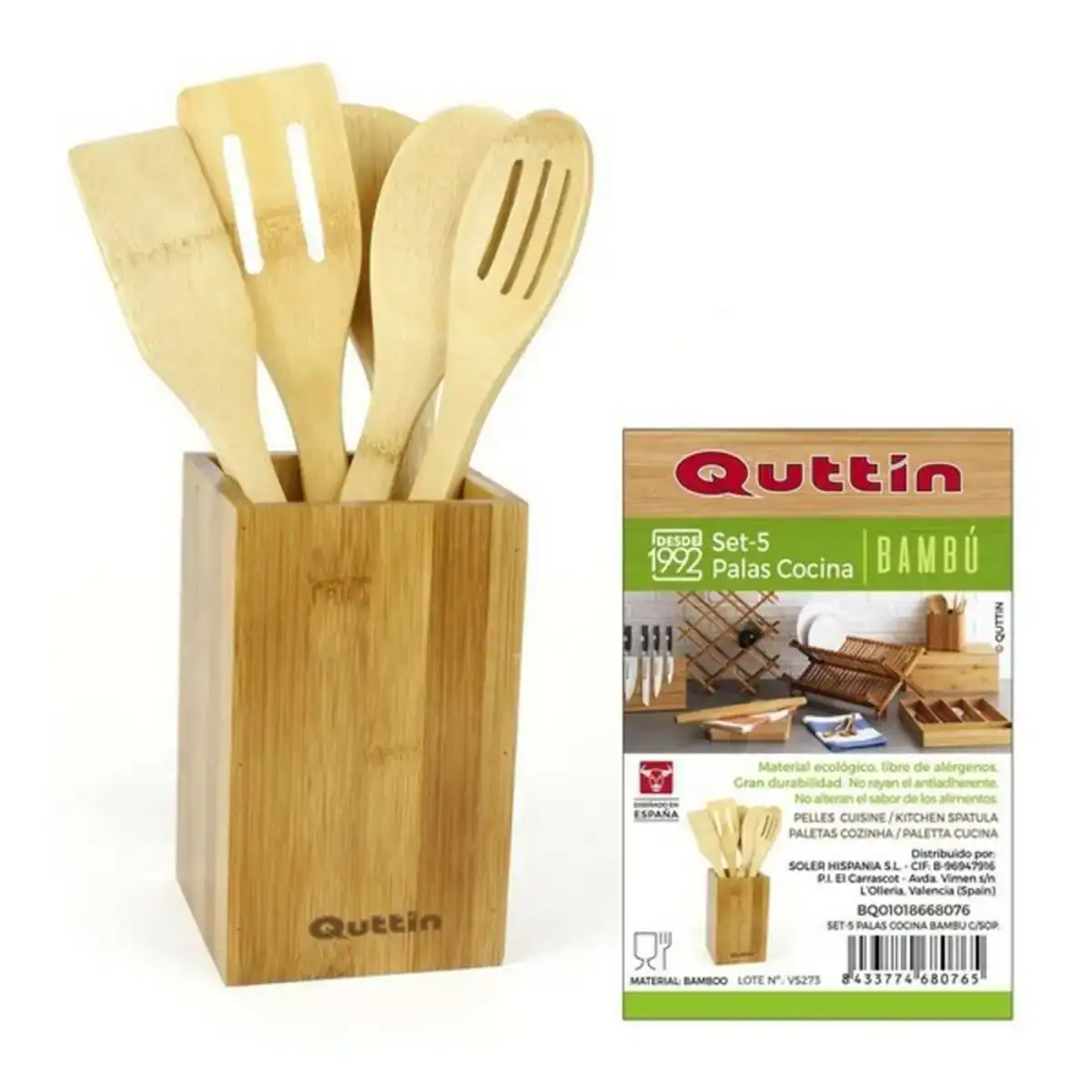 Set d ustensiles de cuisine quttin bambou 5 pcs _7973. DIAYTAR COTE D'IVOIRE - Là où le Chic Rencontre la Tradition. Naviguez à travers notre catalogue et choisissez des produits qui équilibrent l'élégance intemporelle et l'innovation moderne.