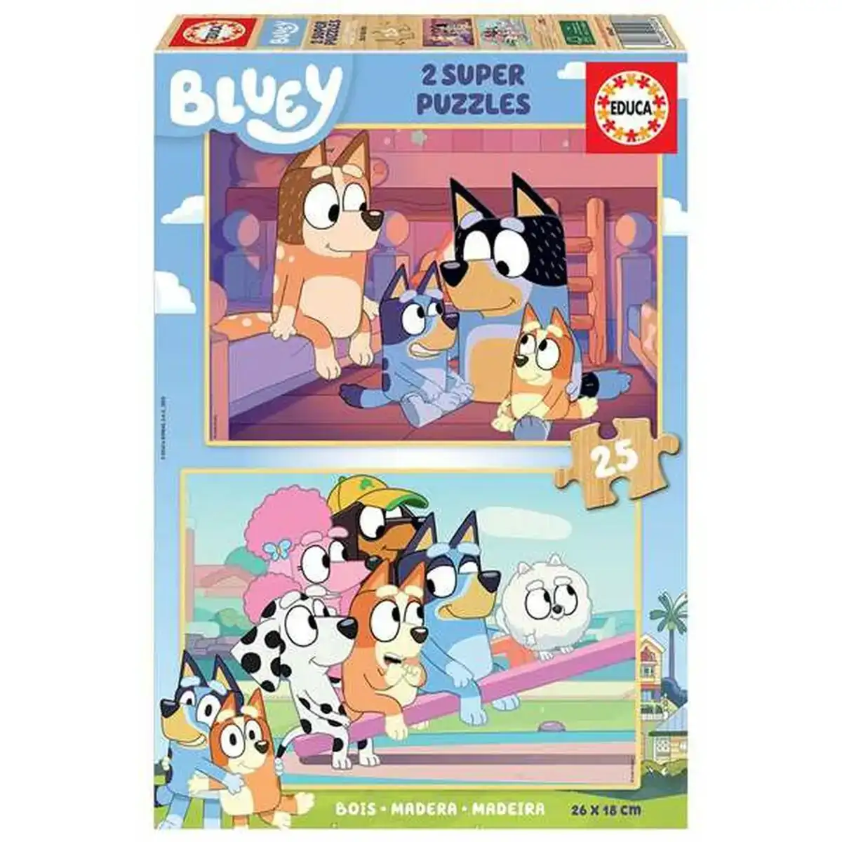 Set de 2 puzzles bluey 25 pieces_2416. DIAYTAR COTE D'IVOIRE - Votre Destination Shopping Inspirante. Explorez notre catalogue pour trouver des articles qui stimulent votre créativité et votre style de vie.