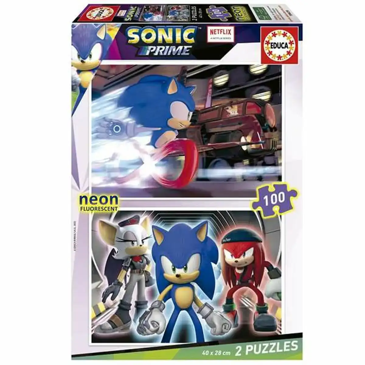 Set de 2 puzzles educa neon sonic 100 pieces_3991. DIAYTAR COTE D'IVOIRE - Où Choisir est une Célébration de l'Artisanat. Explorez notre boutique en ligne et choisissez des articles qui incarnent l'art et le savoir-faire du Côte d'Ivoire.