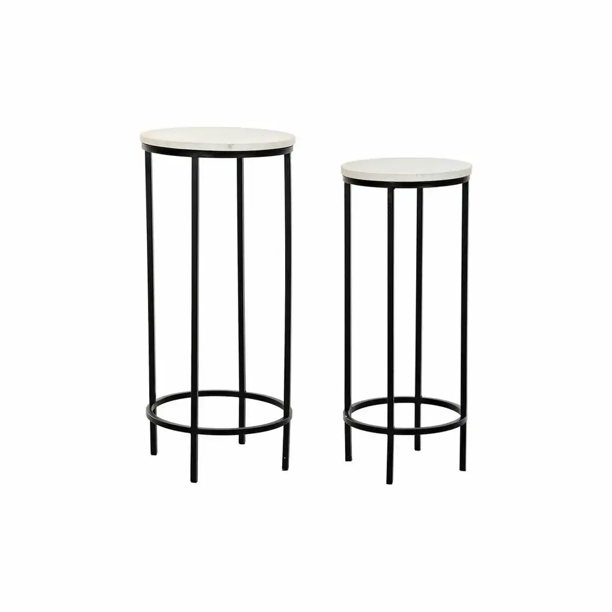 Set de 2 tables gigognes dkd home decor 30 5 x 30 5 x 69 cm noir metal blanc marbre_2733. Bienvenue sur DIAYTAR COTE D'IVOIRE - Où Chaque Article a son Histoire. Découvrez notre sélection méticuleuse de produits qui racontent l'authenticité et la beauté du Côte d'Ivoire.
