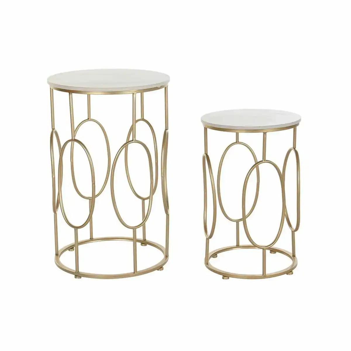 Set de 2 tables gigognes dkd home decor dore metal blanc marbre 38 x 38 x 60 cm_9473. DIAYTAR COTE D'IVOIRE - Votre Boutique en Ligne, Votre Identité. Naviguez à travers notre plateforme et choisissez des articles qui expriment qui vous êtes et ce que vous chérissez.