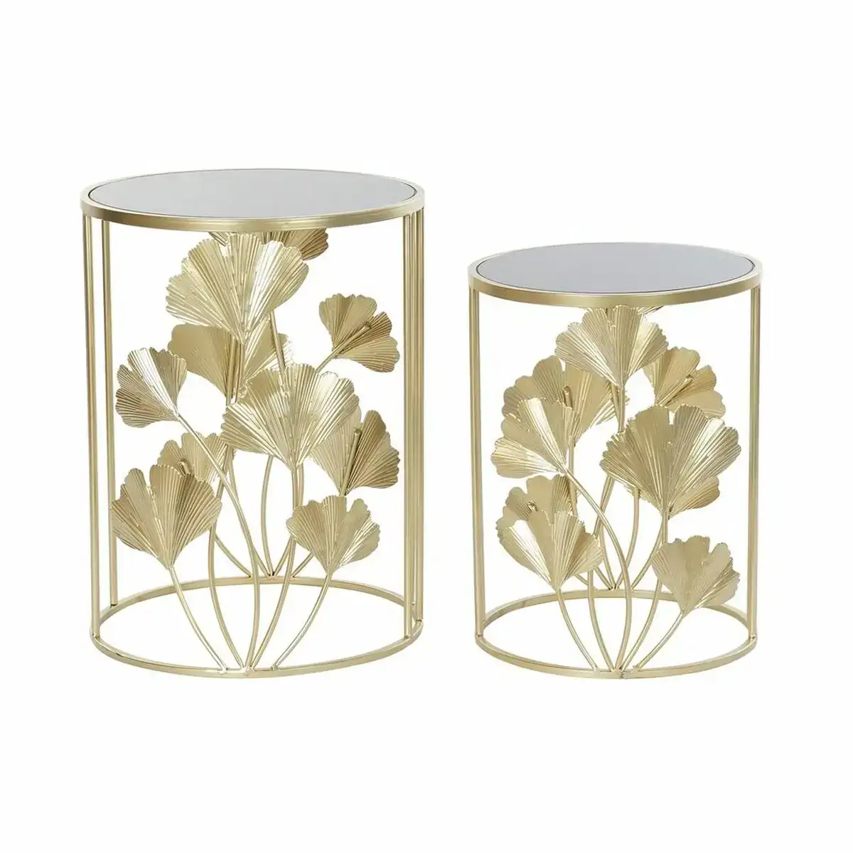 Set de 2 tables gigognes dkd home decor dore metal verre 41 5 x 41 5 x 55 cm_4939. DIAYTAR COTE D'IVOIRE - Votre Passage Vers l'Excellence Shopping. Découvrez un catalogue en ligne qui offre une expérience d'achat exceptionnelle, avec des produits soigneusement sélectionnés pour satisfaire tous les goûts.