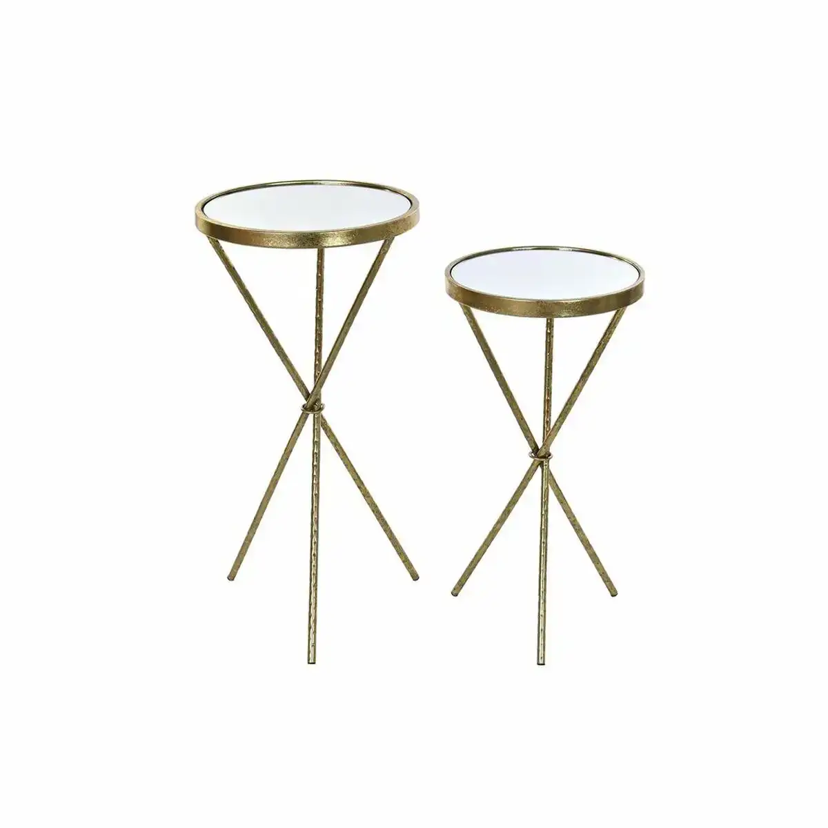 Set de 2 tables gigognes dkd home decor miroir dore metal oriental 35 x 35 x 71 cm 2 pcs _8010. DIAYTAR COTE D'IVOIRE - Votre Source de Trouvailles uniques. Naviguez à travers notre catalogue et trouvez des articles qui vous distinguent et reflètent votre unicité.
