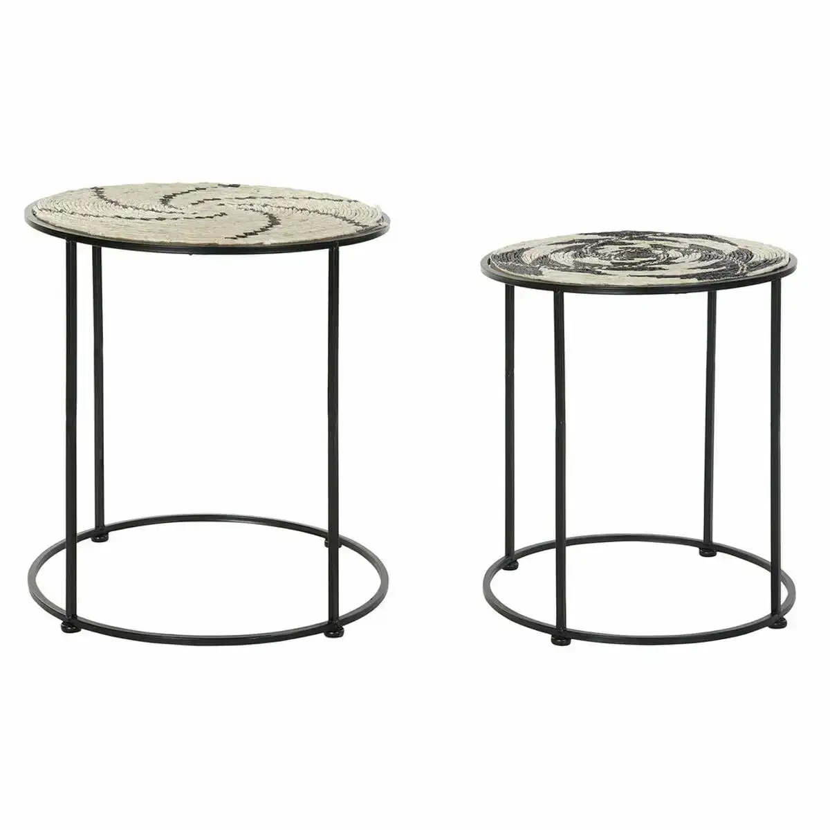 Set de 2 tables gigognes dkd home decor naturel noir fer 46 x 46 x 51 cm_2987. Bienvenue chez DIAYTAR COTE D'IVOIRE - Votre Destination Shopping Complète! Découvrez une boutique en ligne généraliste au Côte d'Ivoire offrant une vaste gamme de produits, allant des vêtements aux gadgets électroniques, en passant par l'artisanat local.