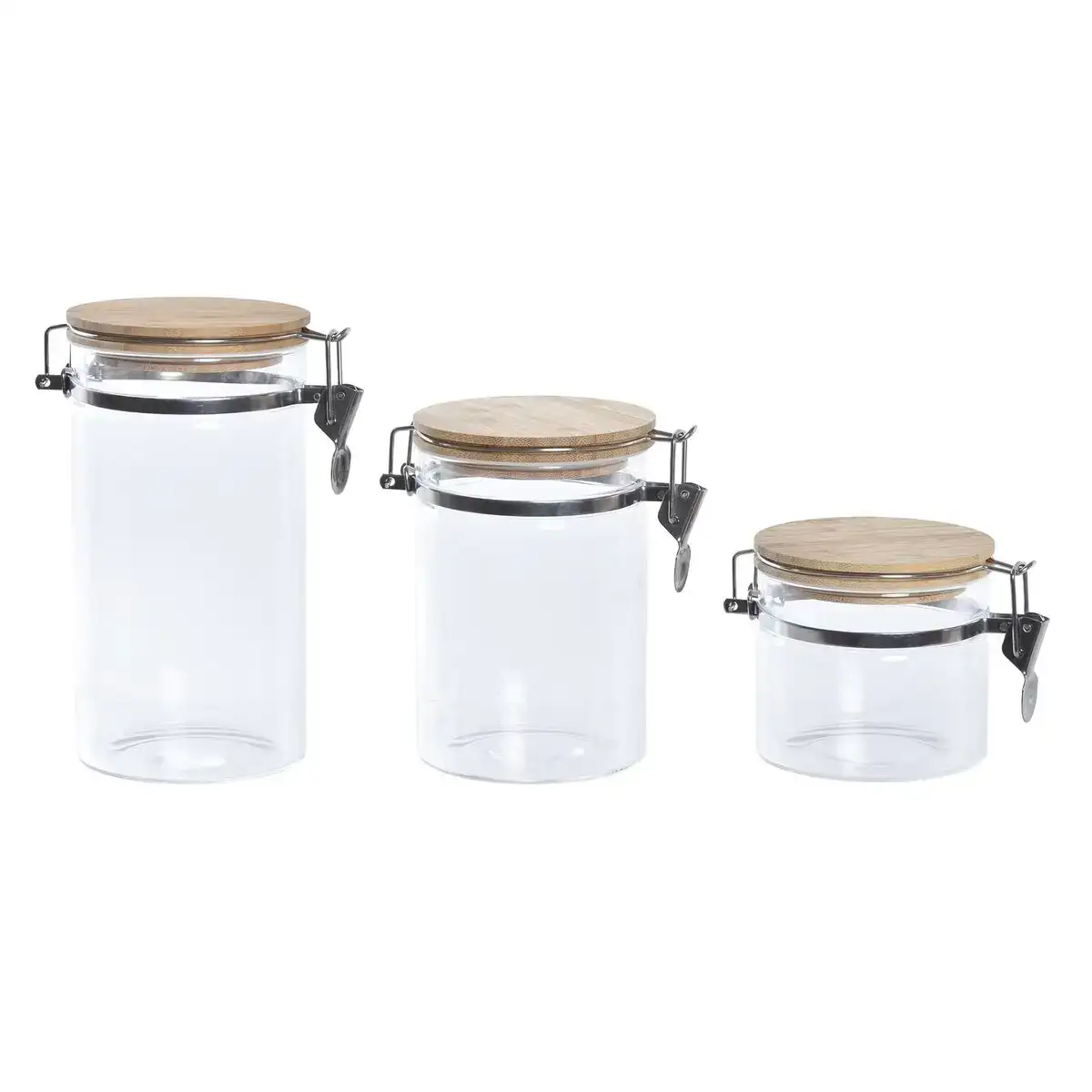 Set de 3 boites dkd home decor transparent naturel 14 x 10 x 26 3 cm_7540. DIAYTAR COTE D'IVOIRE - Votre Boutique en Ligne, Votre Histoire. Explorez notre sélection et découvrez des produits qui reflètent votre parcours et vos aspirations, un achat à la fois.