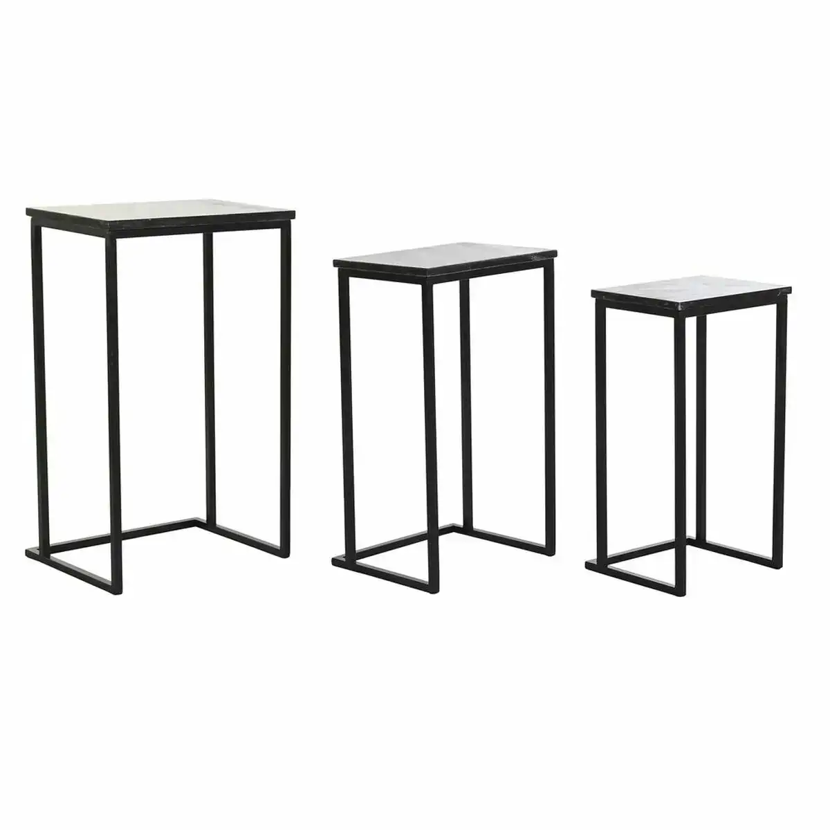 Set de 3 tables gigognes dkd home decor 40 x 26 x 65 cm noir metal marbre_8408. DIAYTAR COTE D'IVOIRE - L'Essence de la Tradition et de la Modernité réunies. Explorez notre plateforme en ligne pour trouver des produits authentiques du Côte d'Ivoire, tout en découvrant les dernières tendances du monde moderne.