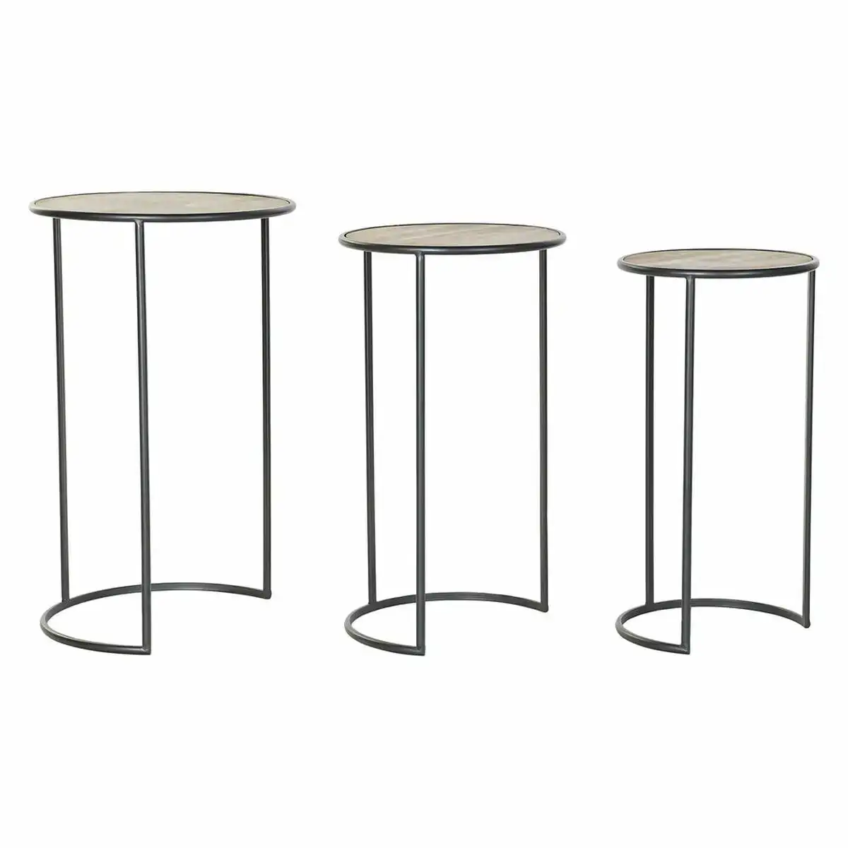Set de 3 tables gigognes dkd home decor noir naturel metal sapin 40 x 40 x 66 cm_6830. DIAYTAR COTE D'IVOIRE - Votre Plateforme pour un Shopping Inspiré. Explorez nos offres variées et découvrez des articles qui stimulent votre créativité et embellissent votre vie.