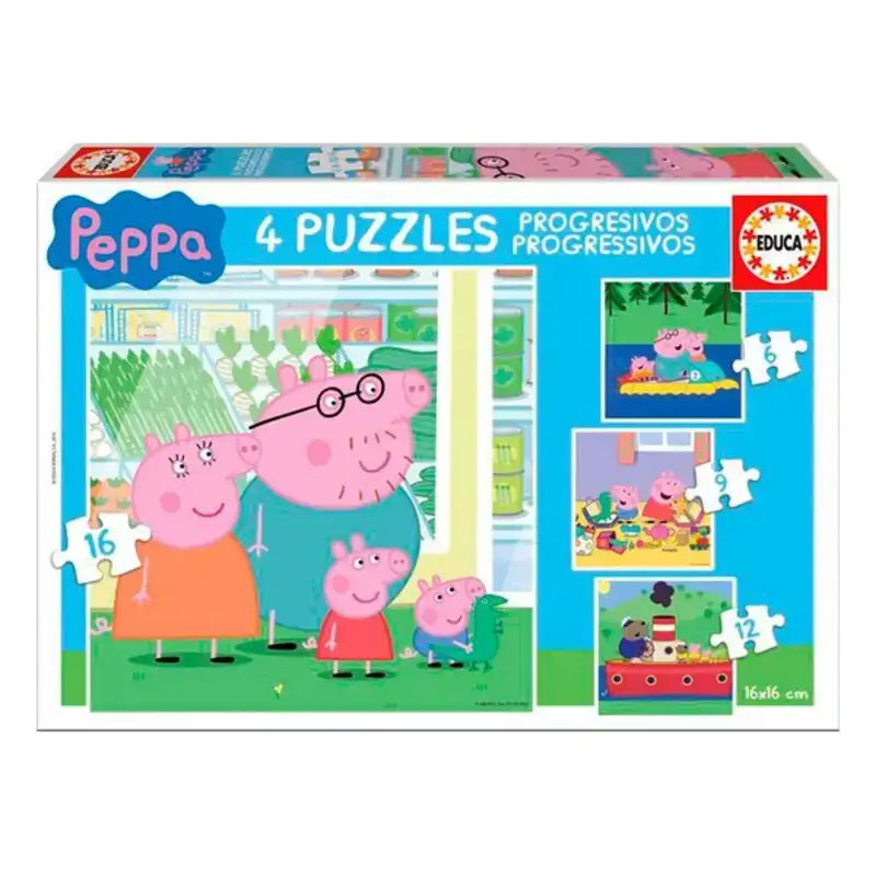 Set de 4 puzzles peppa pig cosy corner 16 x 16 cm _2872. DIAYTAR COTE D'IVOIRE - Votre Destination Shopping pour Tous. Parcourez notre boutique en ligne et découvrez une variété de produits pour satisfaire tous vos besoins et désirs.