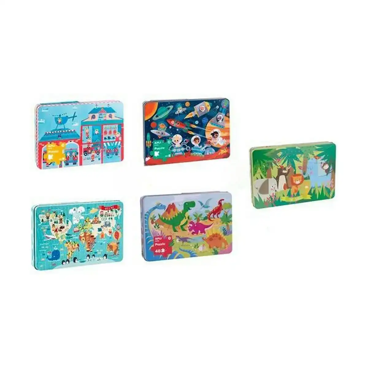 Set de 6 puzzles apli_3502. DIAYTAR COTE D'IVOIRE - Là où Chaque Produit a son Histoire. Découvrez notre gamme de produits, chacun portant en lui le récit de l'artisanat et de la passion, pour vous offrir une expérience de shopping authentique.