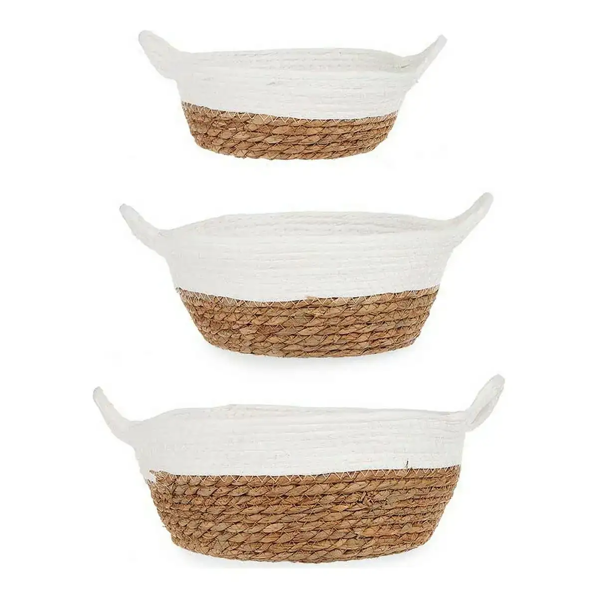 Set de basket blanc marron 29 x 15 5 x 38 cm marron blanc 3 pcs _1219. Entrez dans le Monde de DIAYTAR COTE D'IVOIRE - Où Chaque Article Raconte une Histoire Unique. Explorez notre boutique en ligne pour dénicher des trésors qui incarnent l'âme du Côte d'Ivoire.