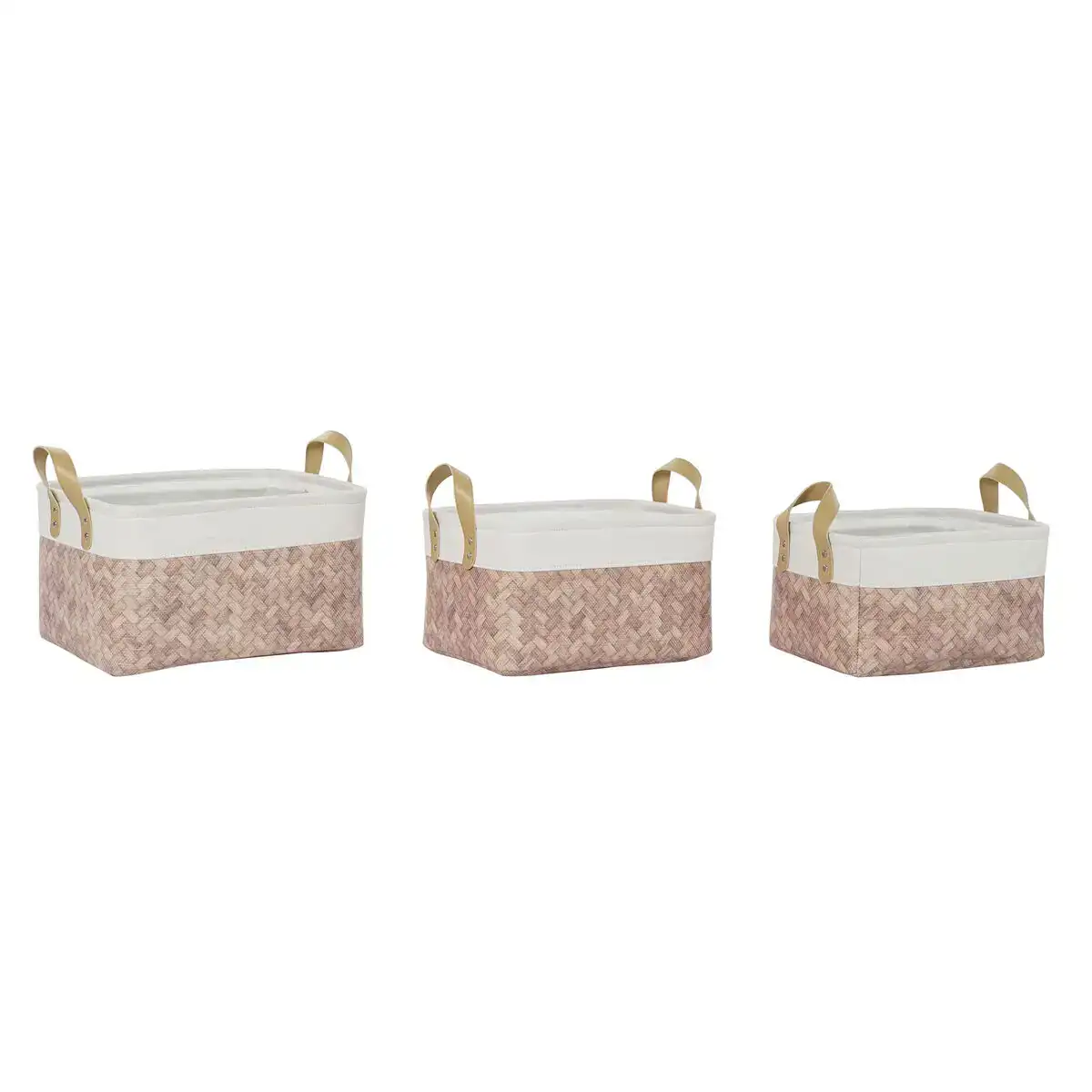Set de basket dkd home decor 36 x 36 x 20 cm toile polyester_1748. DIAYTAR COTE D'IVOIRE - L'Art de Magasiner sans Limites. Naviguez à travers notre collection diversifiée pour trouver des produits qui élargiront vos horizons shopping.