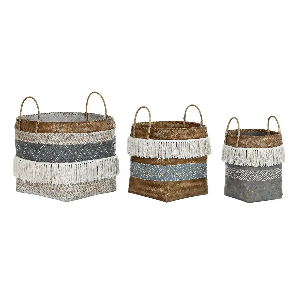 Set de basket dkd home decor 49 x 49 x 57 cm bambou boho_2338. DIAYTAR COTE D'IVOIRE - Où Choisir est un Acte d'Amour pour le Côte d'Ivoire. Explorez notre boutique en ligne et choisissez des articles qui célèbrent la culture et l'artisanat du pays.