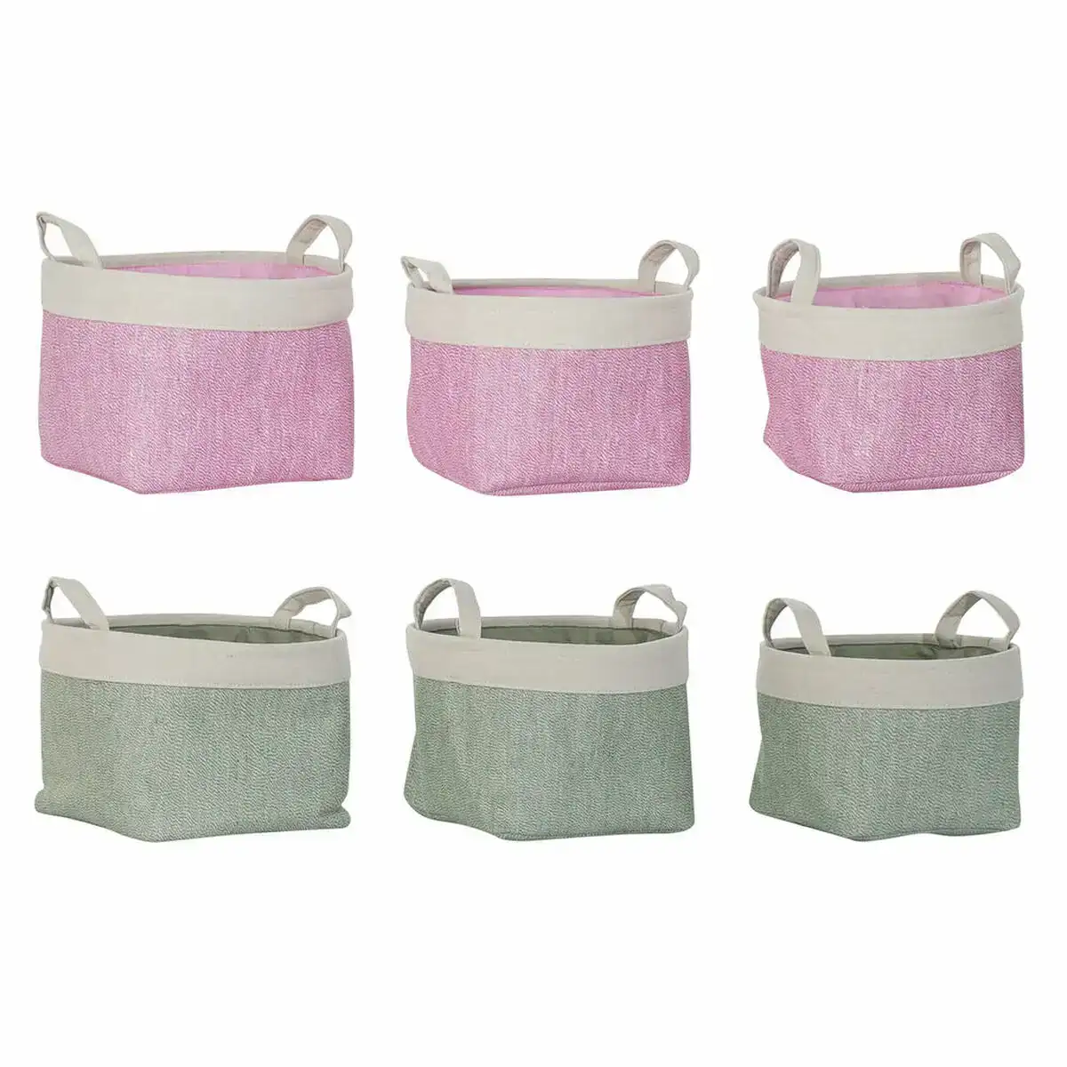 Set de basket dkd home decor 8424001855797 32 x 32 x 23 cm beige rose polyester vert 2 unites _2840. Entrez dans le Monde Éclectique de DIAYTAR COTE D'IVOIRE. Explorez nos catégories et dénichez des trésors qui reflètent la richesse et l'authenticité du Côte d'Ivoire.