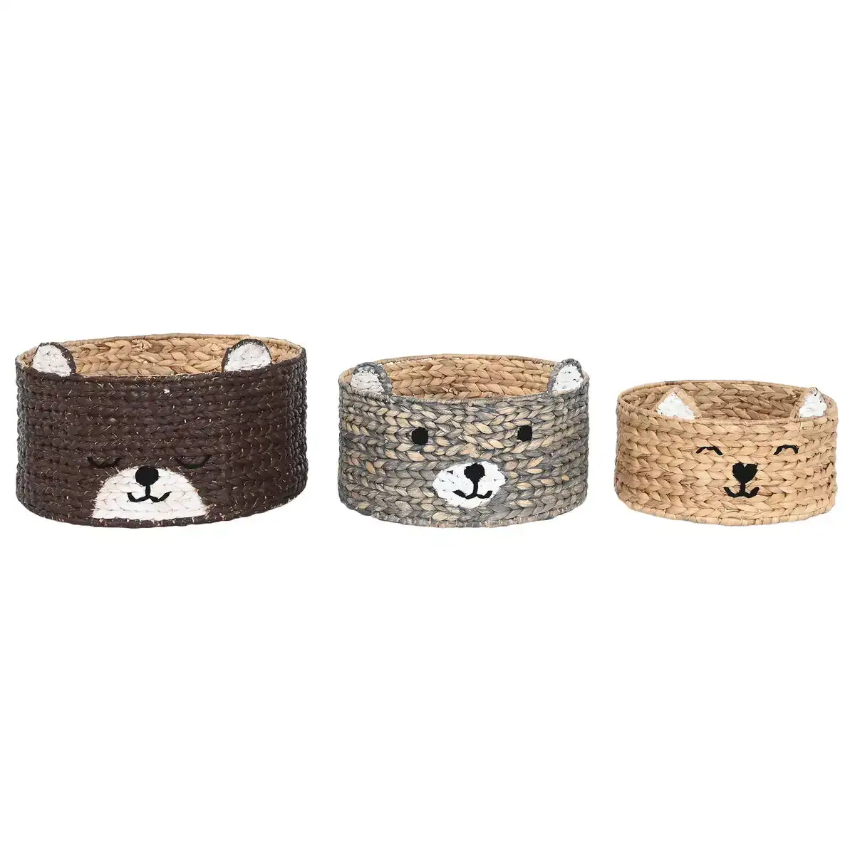 Set de basket dkd home decor animaux 40 x 40 x 25 cm_5907. DIAYTAR COTE D'IVOIRE - Là où Vos Rêves Prendent Forme. Plongez dans notre catalogue diversifié et trouvez des produits qui enrichiront votre quotidien, du pratique à l'exceptionnel.
