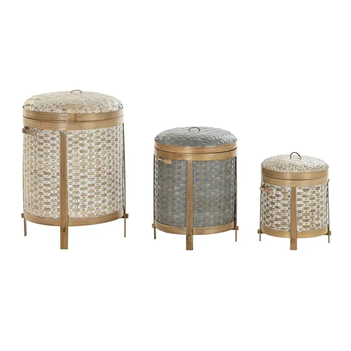 Set de basket dkd home decor bambou 31 x 31 x 45 cm _1896. DIAYTAR COTE D'IVOIRE - Là où la Tradition Devient Tendance. Naviguez à travers notre boutique en ligne et choisissez des produits qui allient l'authenticité au contemporain.