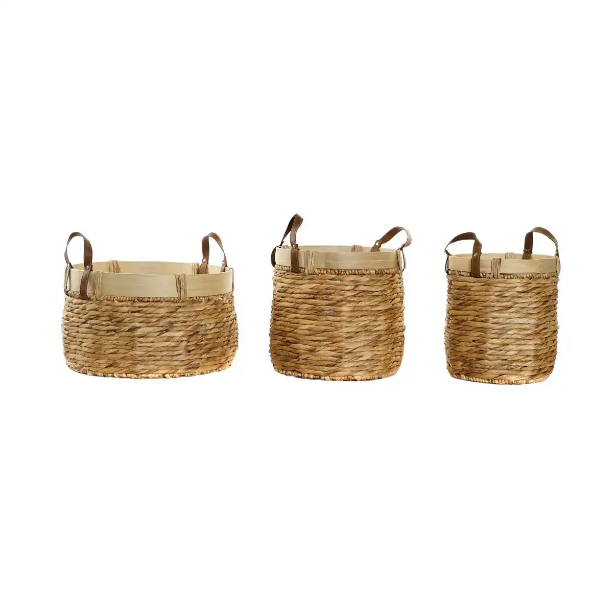Set de basket dkd home decor bambou tropical 40 x 40 x 24 cm_4928. DIAYTAR COTE D'IVOIRE - Où la Tradition Renouvelée Rencontre l'Innovation. Explorez notre gamme de produits qui fusionnent l'héritage culturel avec les besoins contemporains.
