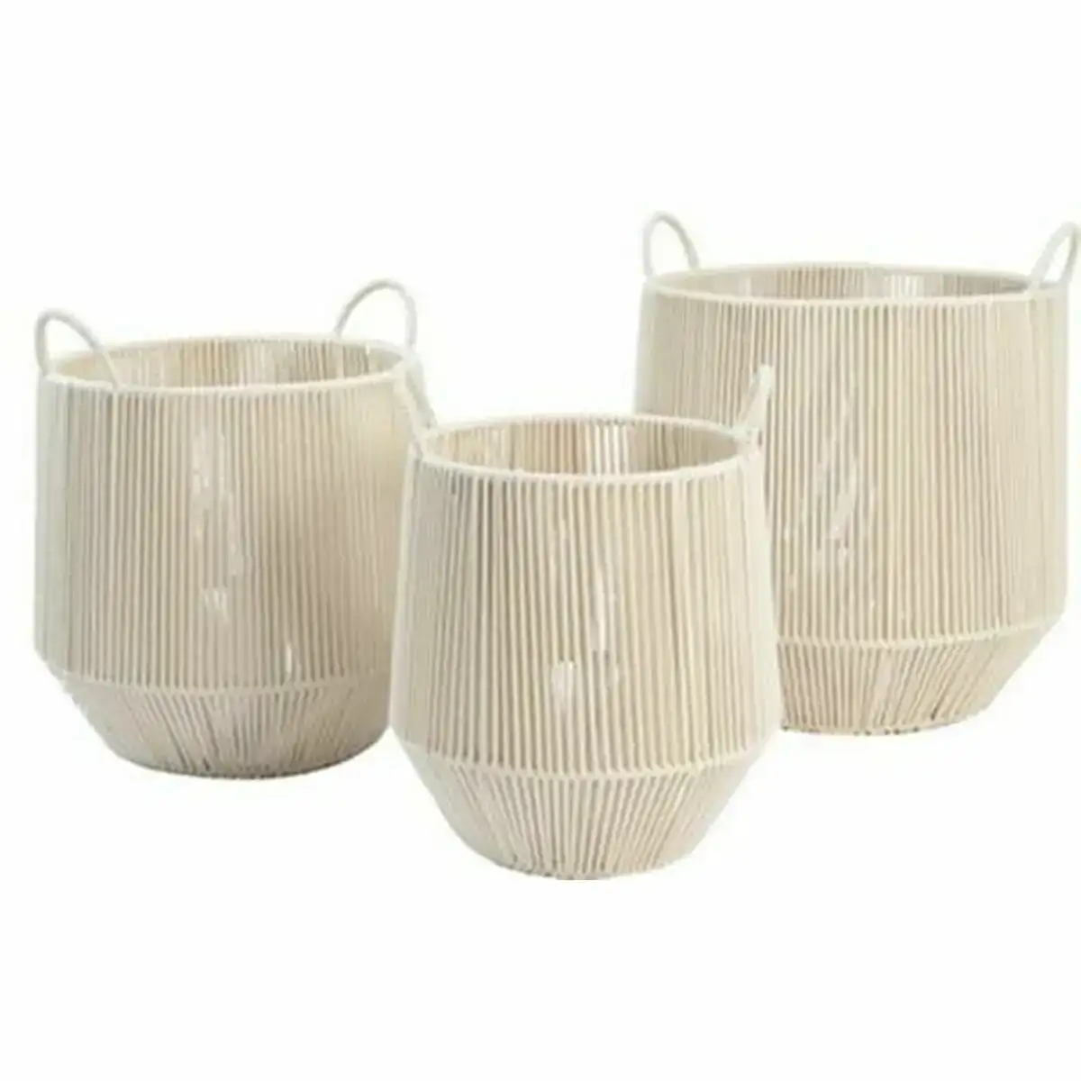 Set de basket dkd home decor beige metal coton 38 x 38 x 45 cm _3506. DIAYTAR COTE D'IVOIRE - Votre Source de Trésors Culturels. Naviguez à travers notre catalogue et trouvez des articles qui mettent en avant la richesse de la culture sénégalaise.
