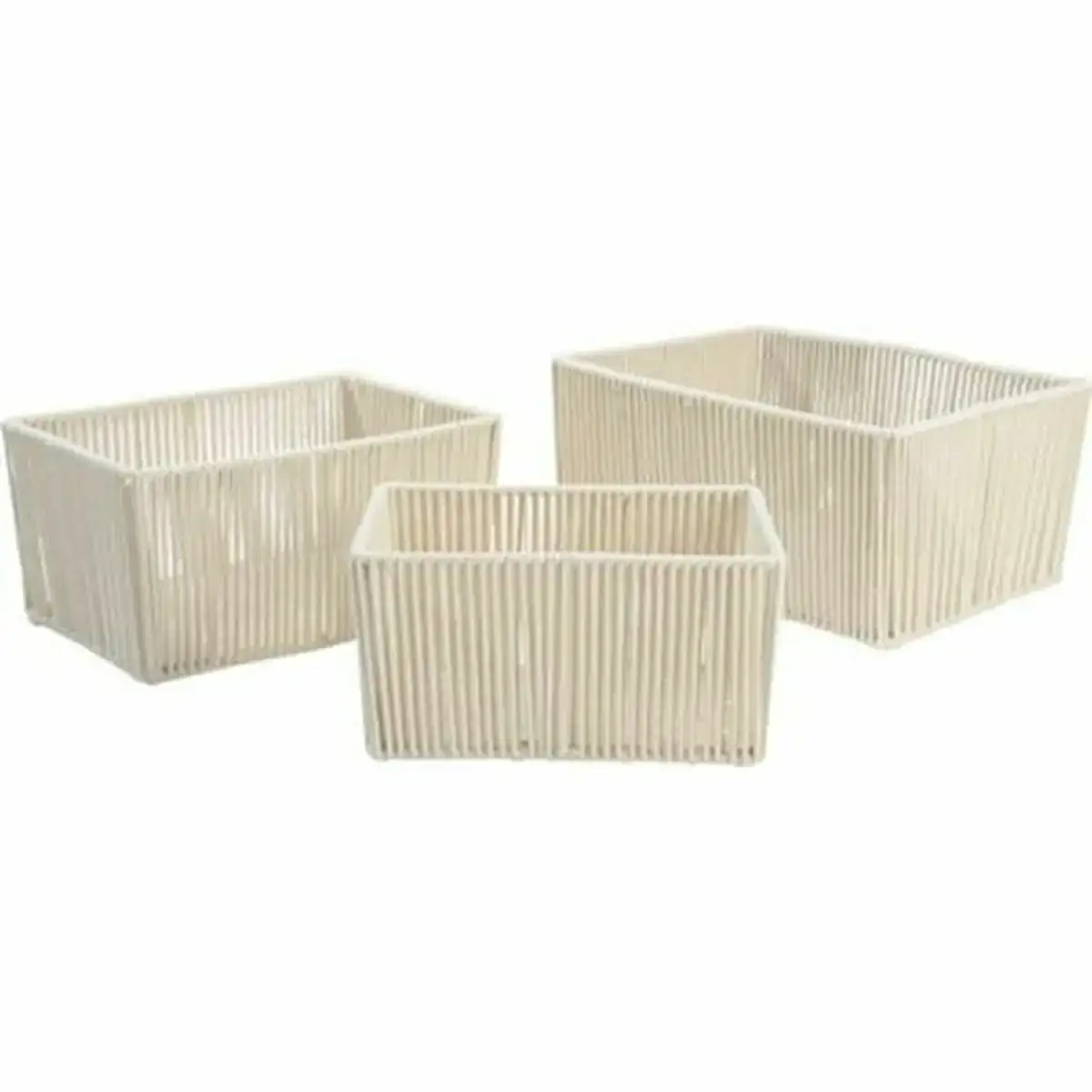 Set de basket dkd home decor beige metal coton 40 x 30 x 20 cm _1346. Bienvenue chez DIAYTAR COTE D'IVOIRE - Où le Shopping Devient une Aventure. Découvrez notre collection diversifiée et explorez des produits qui reflètent la diversité du Côte d'Ivoire.
