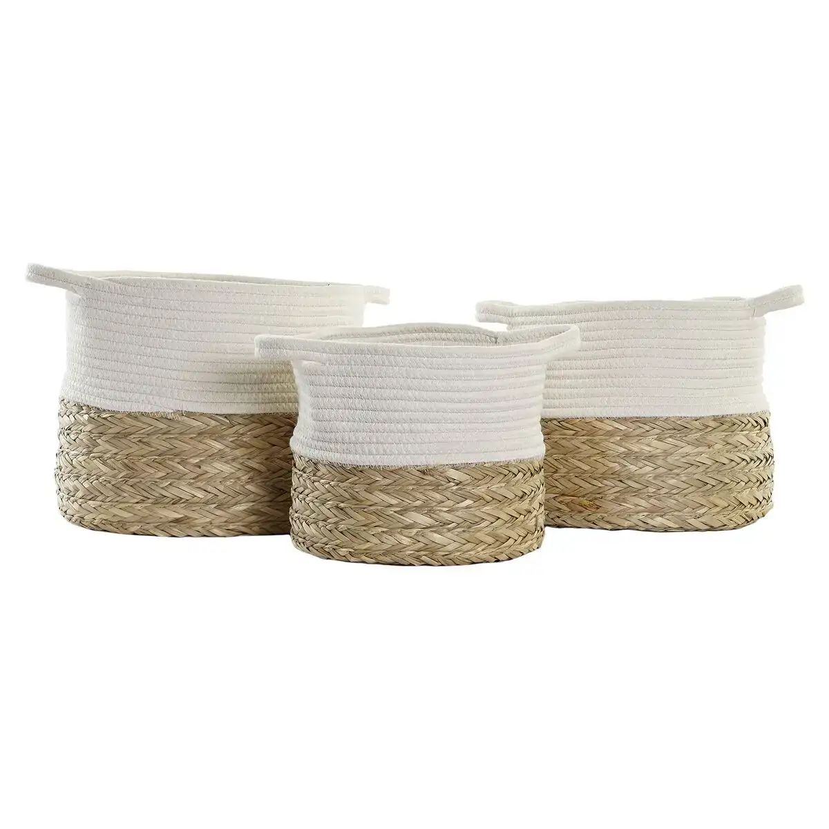 Set de basket dkd home decor blanc coton herbier marin 29 x 29 x 26 cm 3 pieces _2365. DIAYTAR COTE D'IVOIRE - Votre Destination Shopping d'Exception. Parcourez nos rayons virtuels et choisissez des produits qui incarnent l'excellence et la diversité.