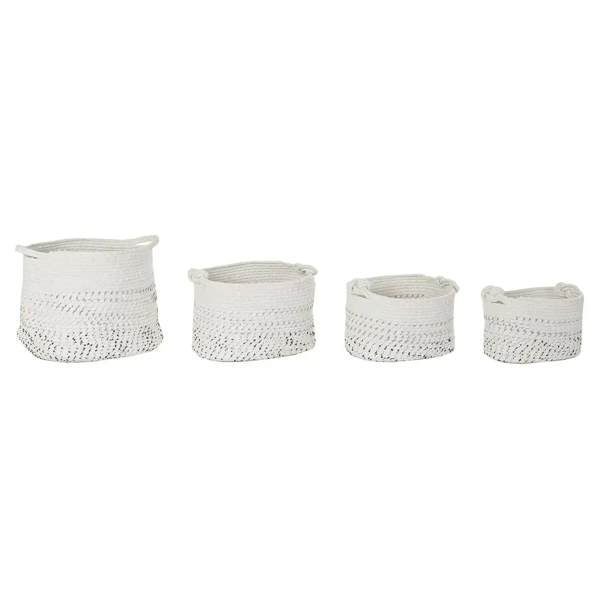 Set de basket dkd home decor blanc noir boho 36 x 36 x 33 cm 4 pieces _7611. DIAYTAR COTE D'IVOIRE - Votre Source de Découvertes Shopping. Découvrez des trésors dans notre boutique en ligne, allant des articles artisanaux aux innovations modernes.