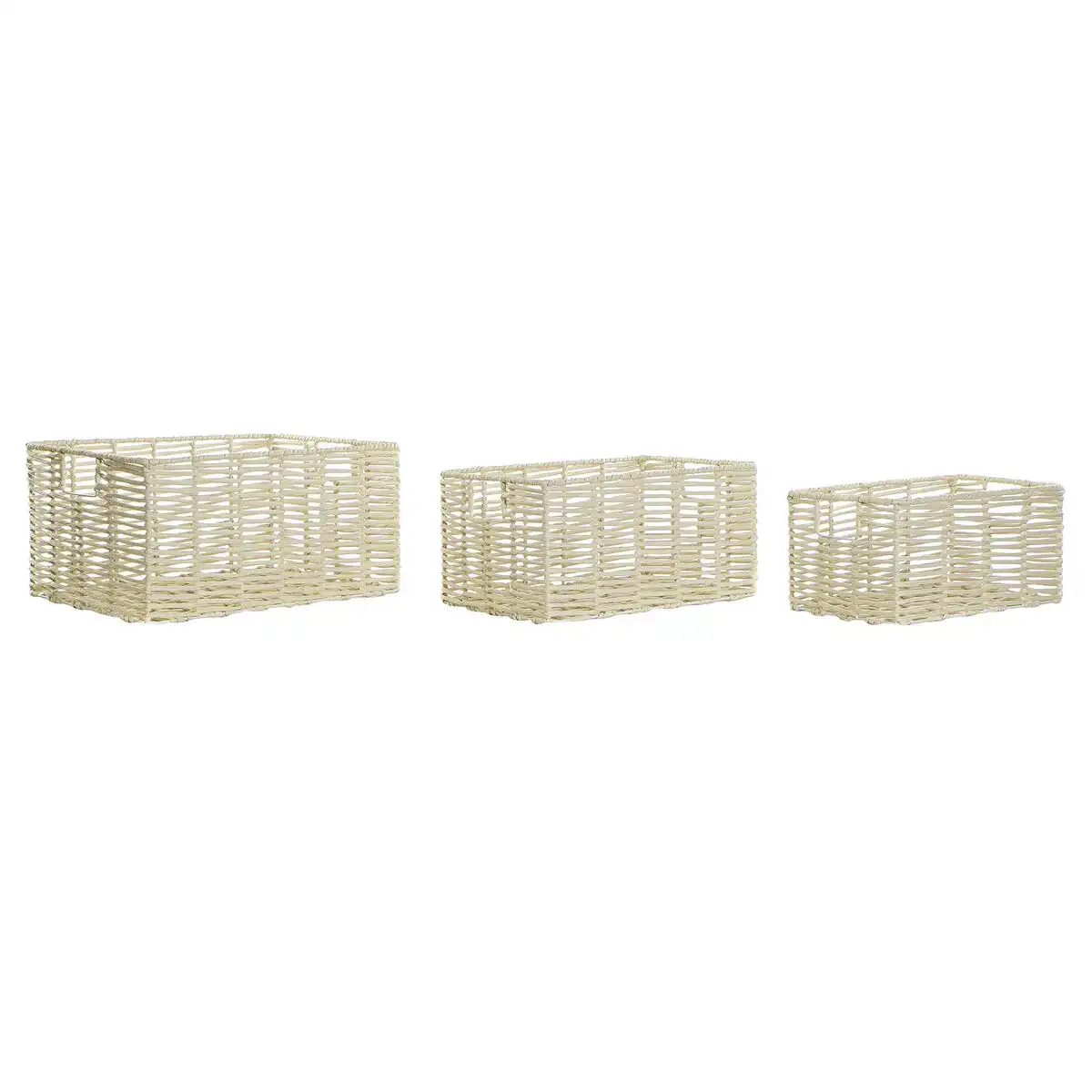 Set de basket dkd home decor corde 40 x 30 x 20 cm _4810. DIAYTAR COTE D'IVOIRE - Où Choisir est un Acte d'Amour pour le Côte d'Ivoire. Explorez notre boutique en ligne et choisissez des articles qui célèbrent la culture et l'artisanat du pays.