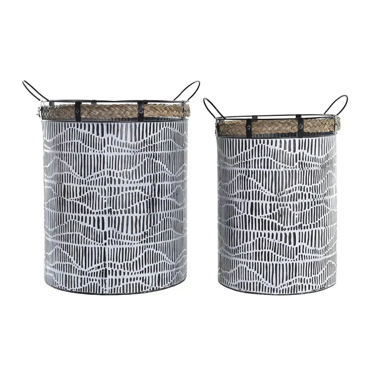 Set de basket dkd home decor corde fer 52 x 42 x 58 cm _3758. DIAYTAR COTE D'IVOIRE - Là où la Beauté Rencontre la Fonctionnalité. Parcourez notre sélection pour trouver des produits qui allient esthétique et praticité, pour un quotidien sublimé.