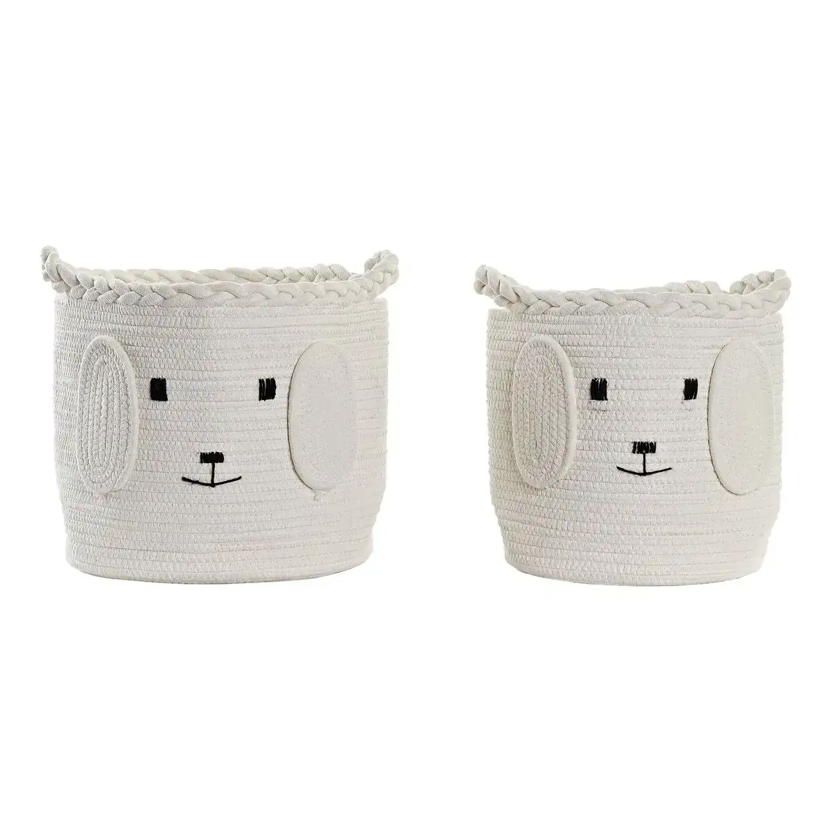Set de basket dkd home decor coton enfant 32 x 32 x 28 cm _4980. Bienvenue chez DIAYTAR COTE D'IVOIRE - Où Chaque Objet a sa Propre Histoire. Découvrez notre sélection soigneusement choisie et choisissez des produits qui racontent le patrimoine sénégalais.