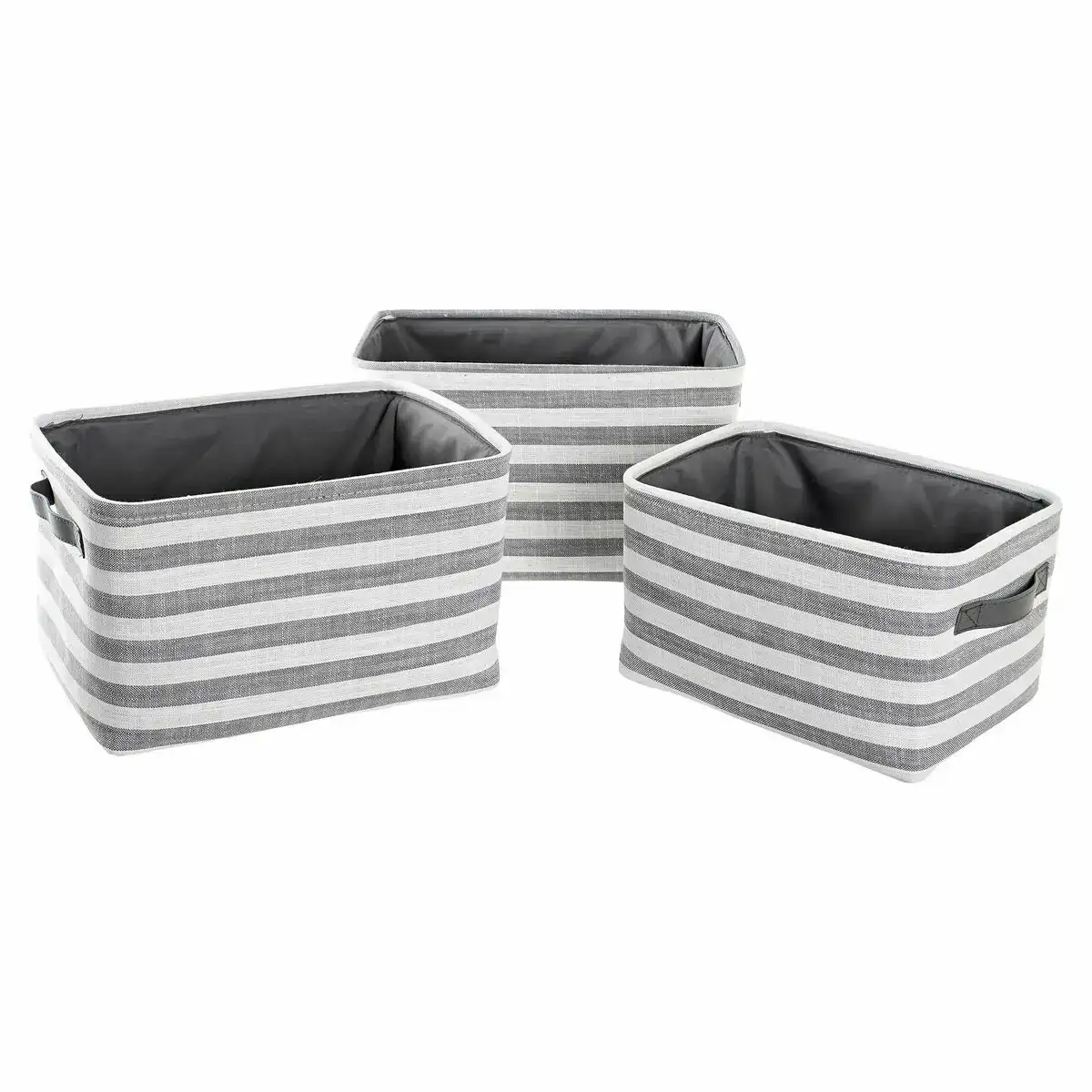 Set de basket dkd home decor gris rayures coton 42 x 32 x 25 cm 3 pieces _8351. DIAYTAR COTE D'IVOIRE - Où Chaque Détail Compte. Naviguez à travers notre gamme variée et choisissez des articles qui ajoutent une touche spéciale à votre quotidien, toujours avec qualité et style.